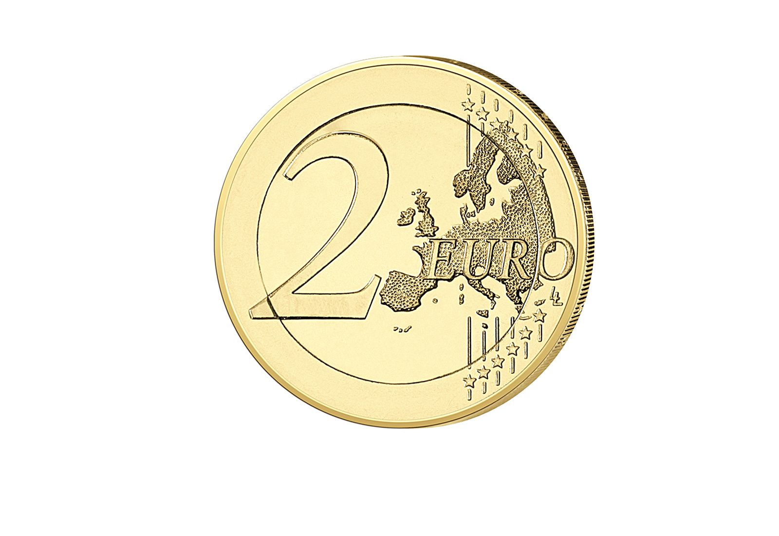 2 Euro vergoldet Napoleon mit Farbmotiv