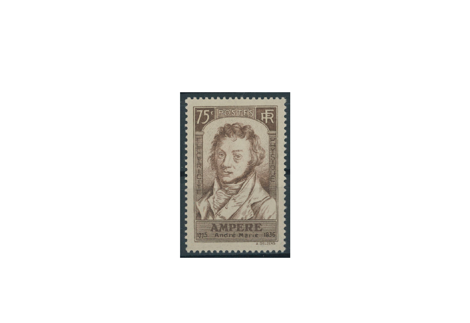 Briefmarke Frankreich 100. Todestag von André Marie Ampère 1936 Michel-Nr. 313 postfrisch