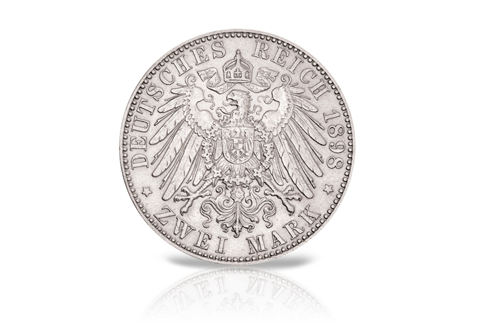 2 Mark 1892-1898 Deutsches Kaiserreich Sachsen Großherzog Carl Alexander Jaeger-Nr. 156