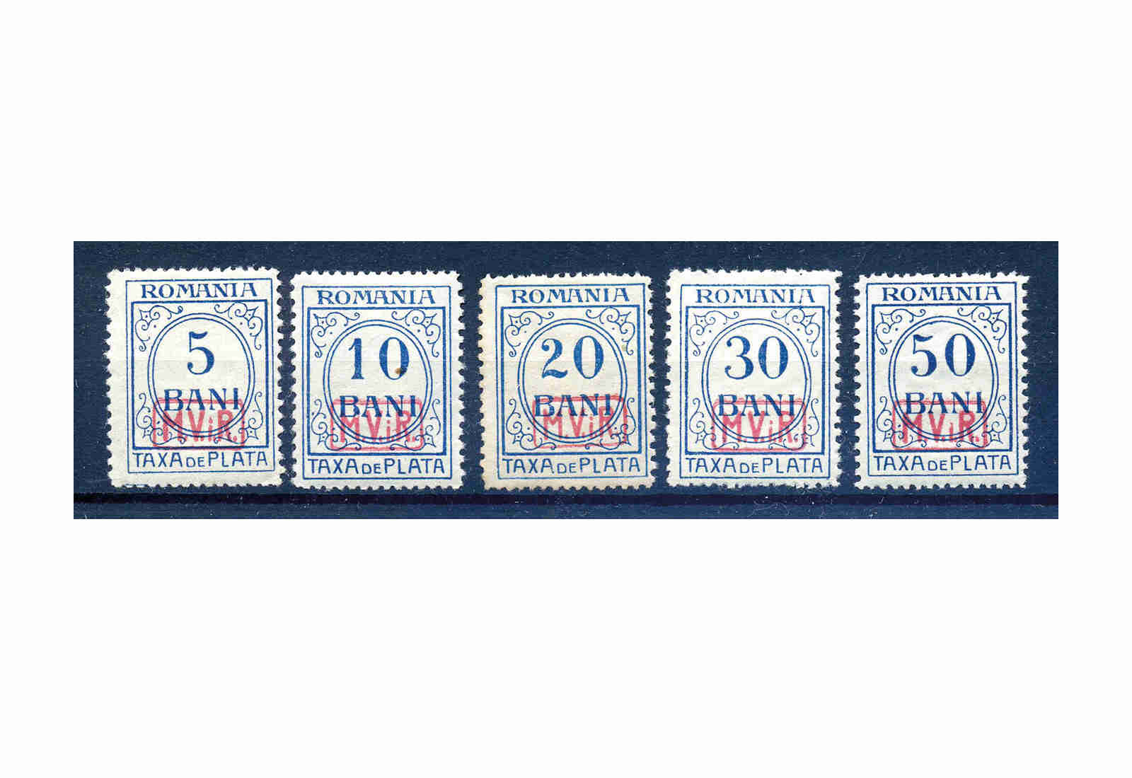 Briefmarke Rumänien Dt. Besetzung I. Weltkrieg MiNr.: P 1-5 gest.