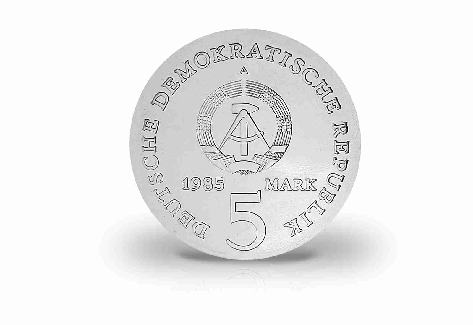5 Mark Gedenkmünze 1985 DDR Caroline Neuber Jaeger-Nr. 1604