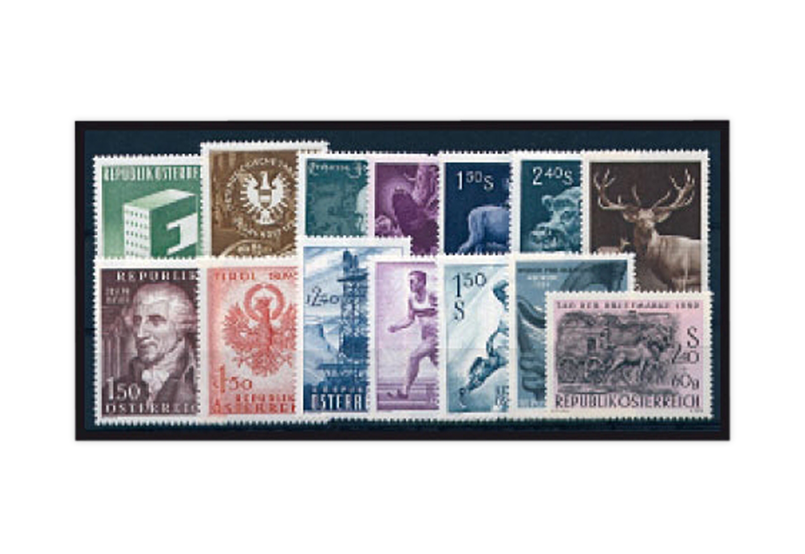 Briefmarke Jahrgang 1959 Österreich Michel-Nr. 1040-1058 postfrisch