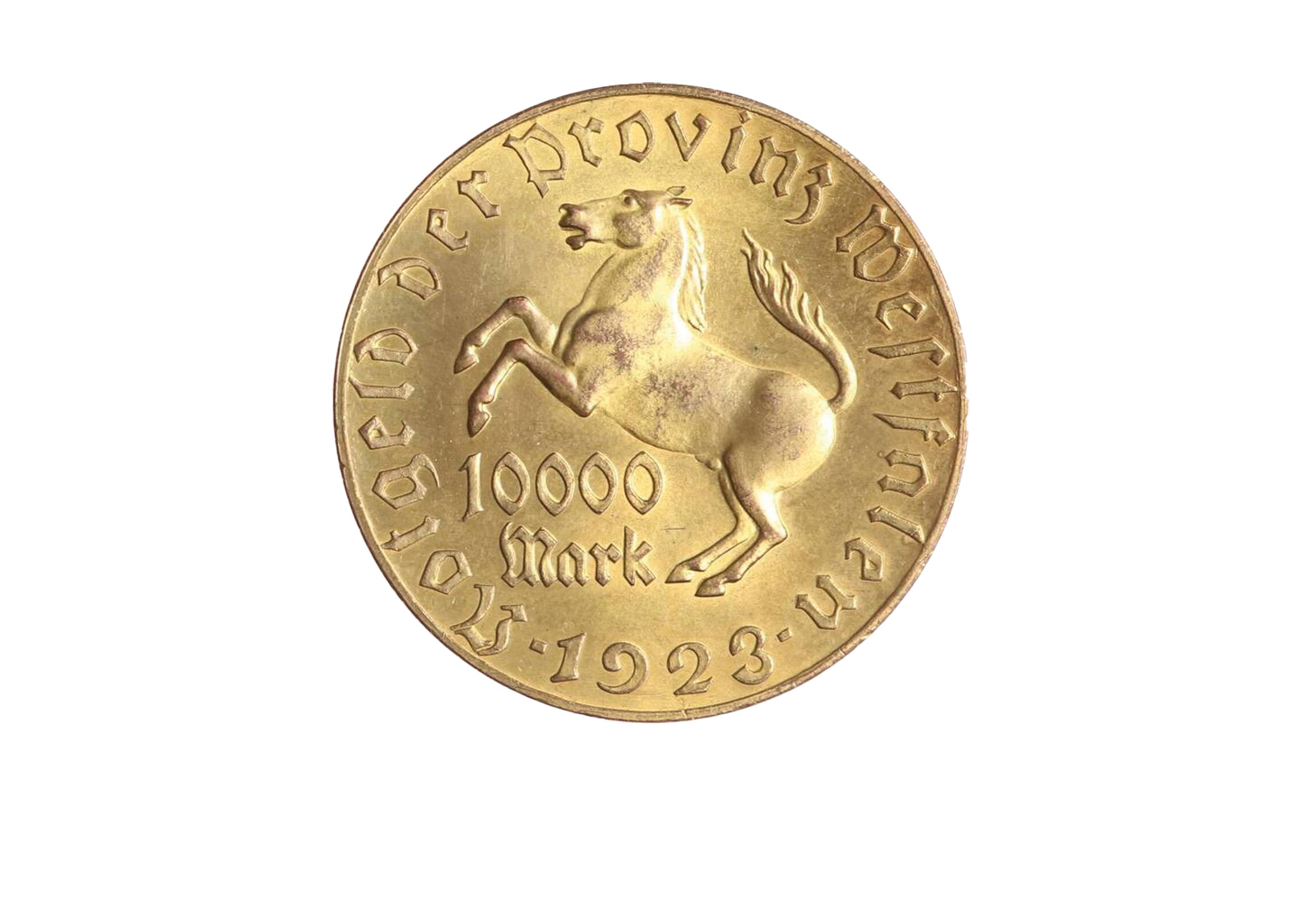 10.000 Mark 1923 Notgeldmünze Westfalen Jaeger-Nr. N20b I