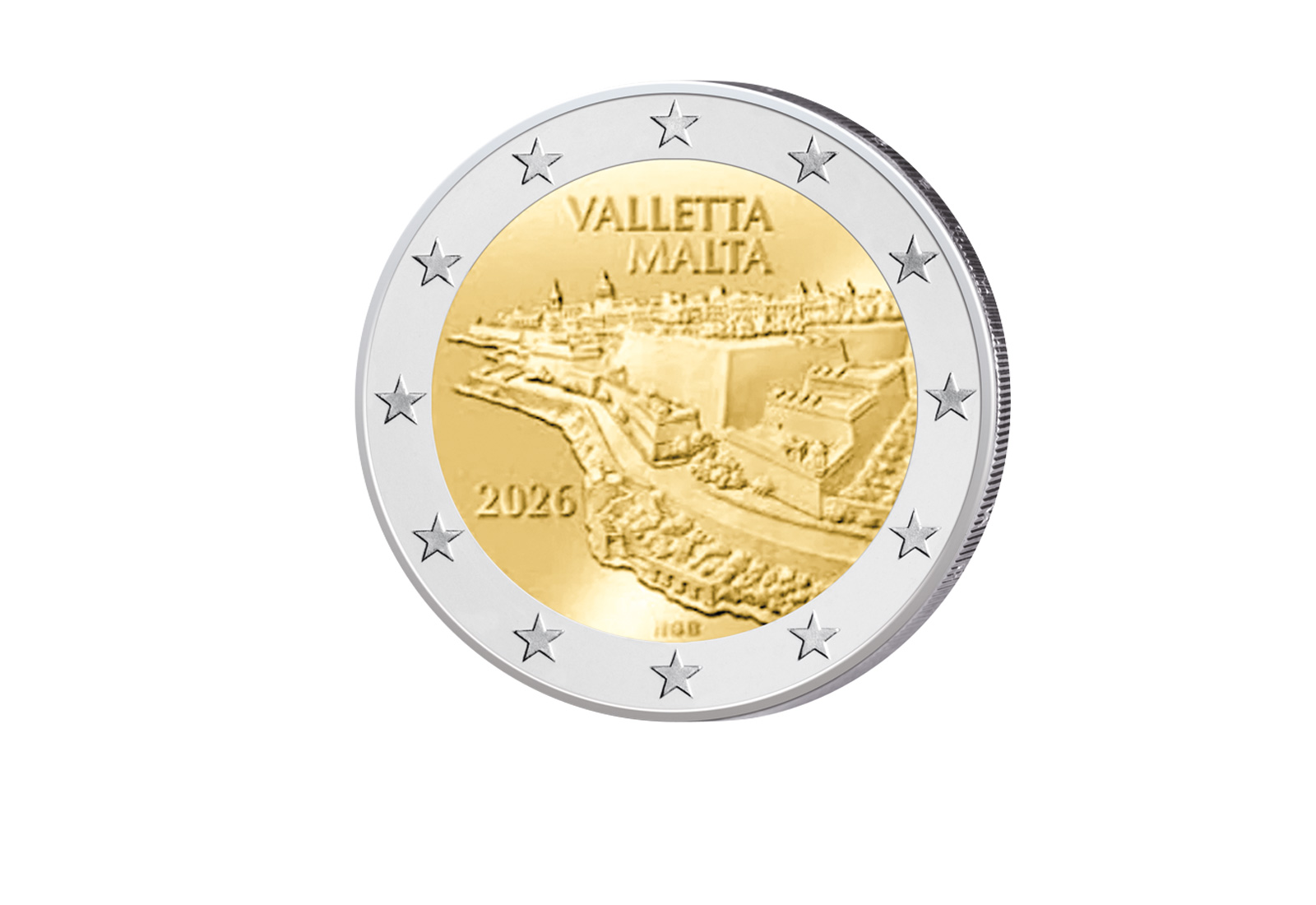 2 Euro 2026 Malta Valletta Serie: Städte mit Stadtmauern