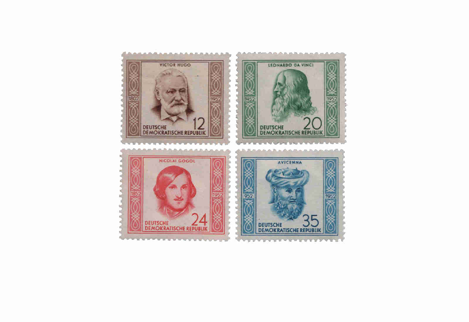 Briefmarken DDR Berühmte Persönlichkeiten 1952 Michel-Nr. 311-314 gestempelt