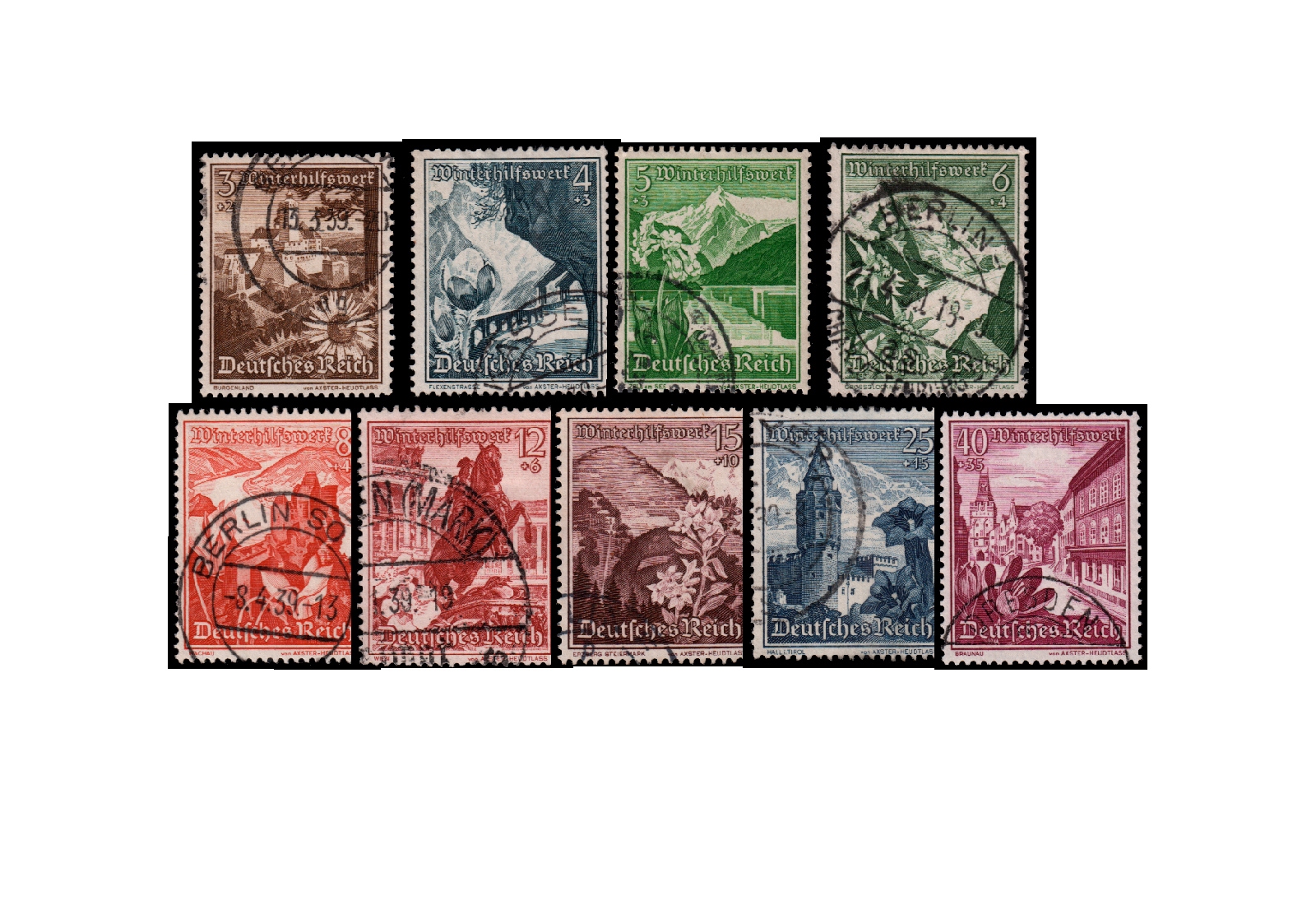 Deutsches Reich Michel 675/683 gestempelt