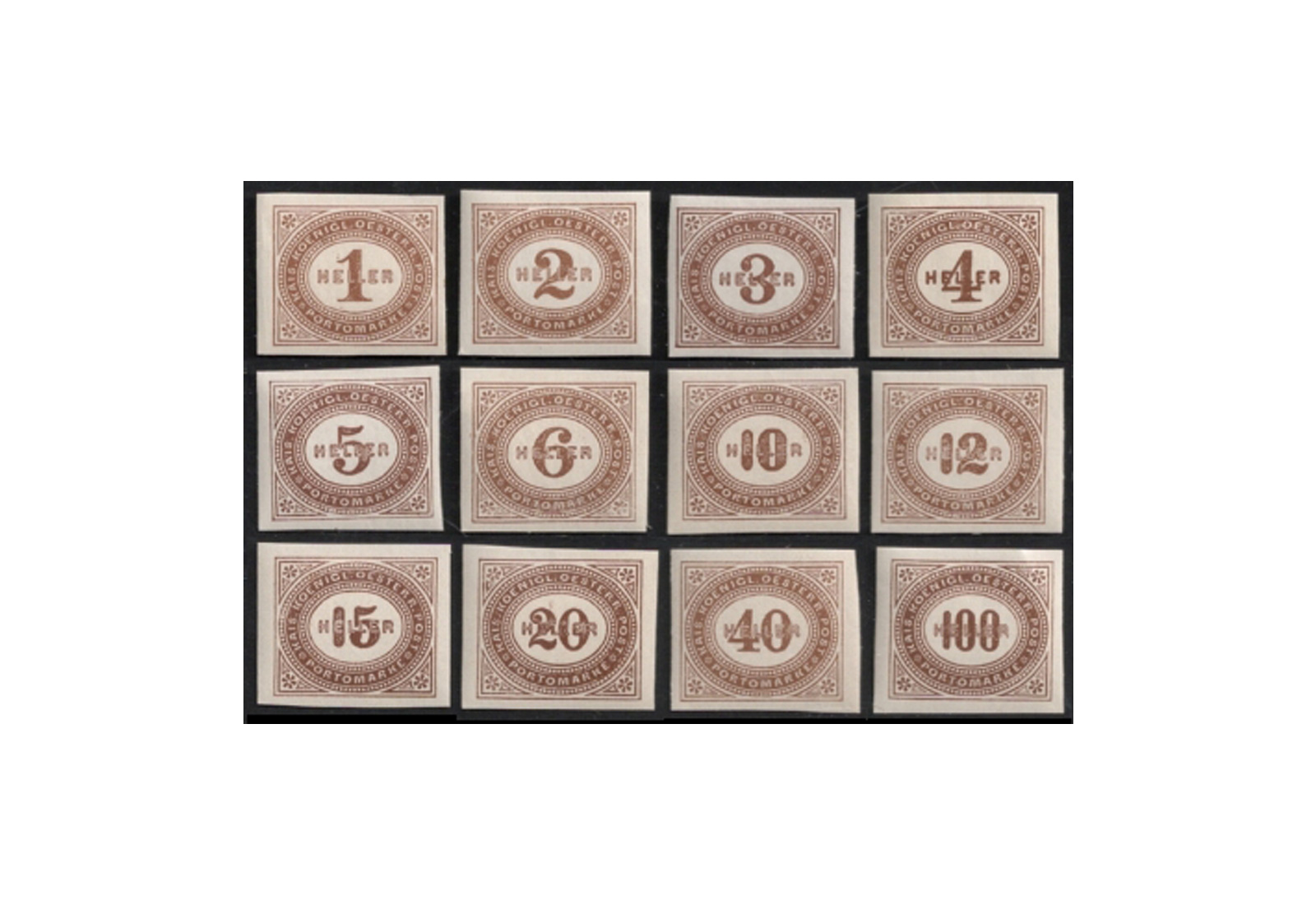 Österreich Portomarken Ausgabe 1899/1900 Michel Nr. P 10/21 postfrisch