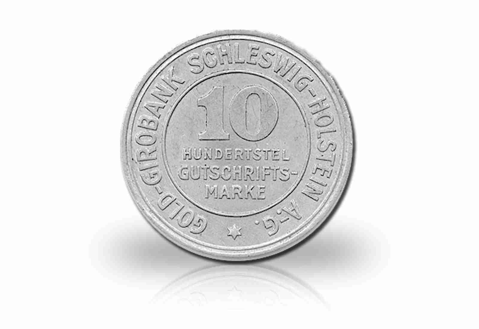 Weimar 10/100 Gutschriftsmarke 1923 Schleswig-Holstein