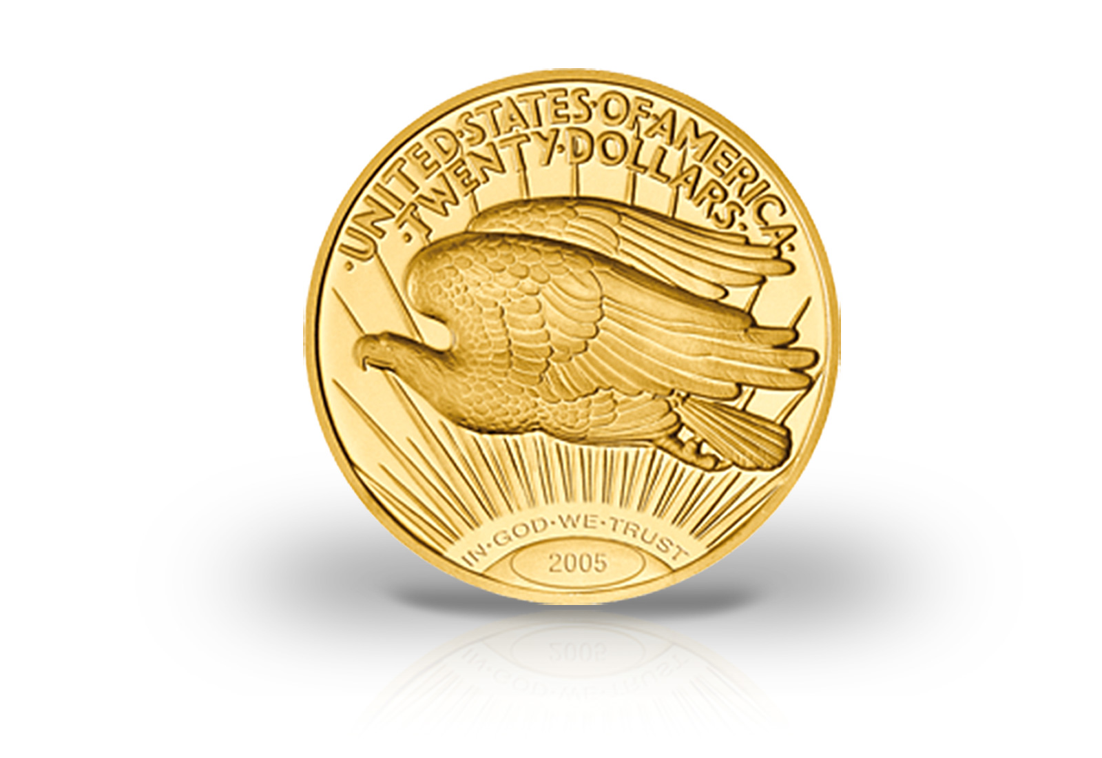 USA Double Eagle 1933 Neuprägung mit 24kt Goldapplikation