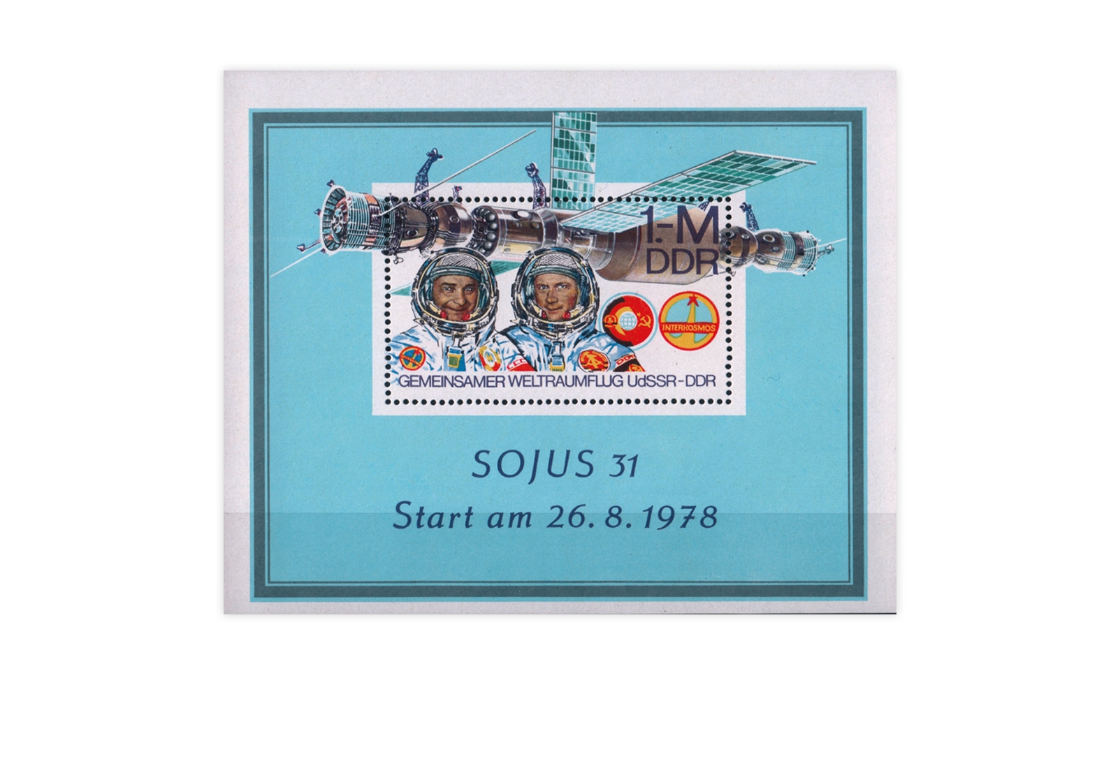 DDR Block 53 Weltraumflug UdSSR - DDR 1978 postfrisch