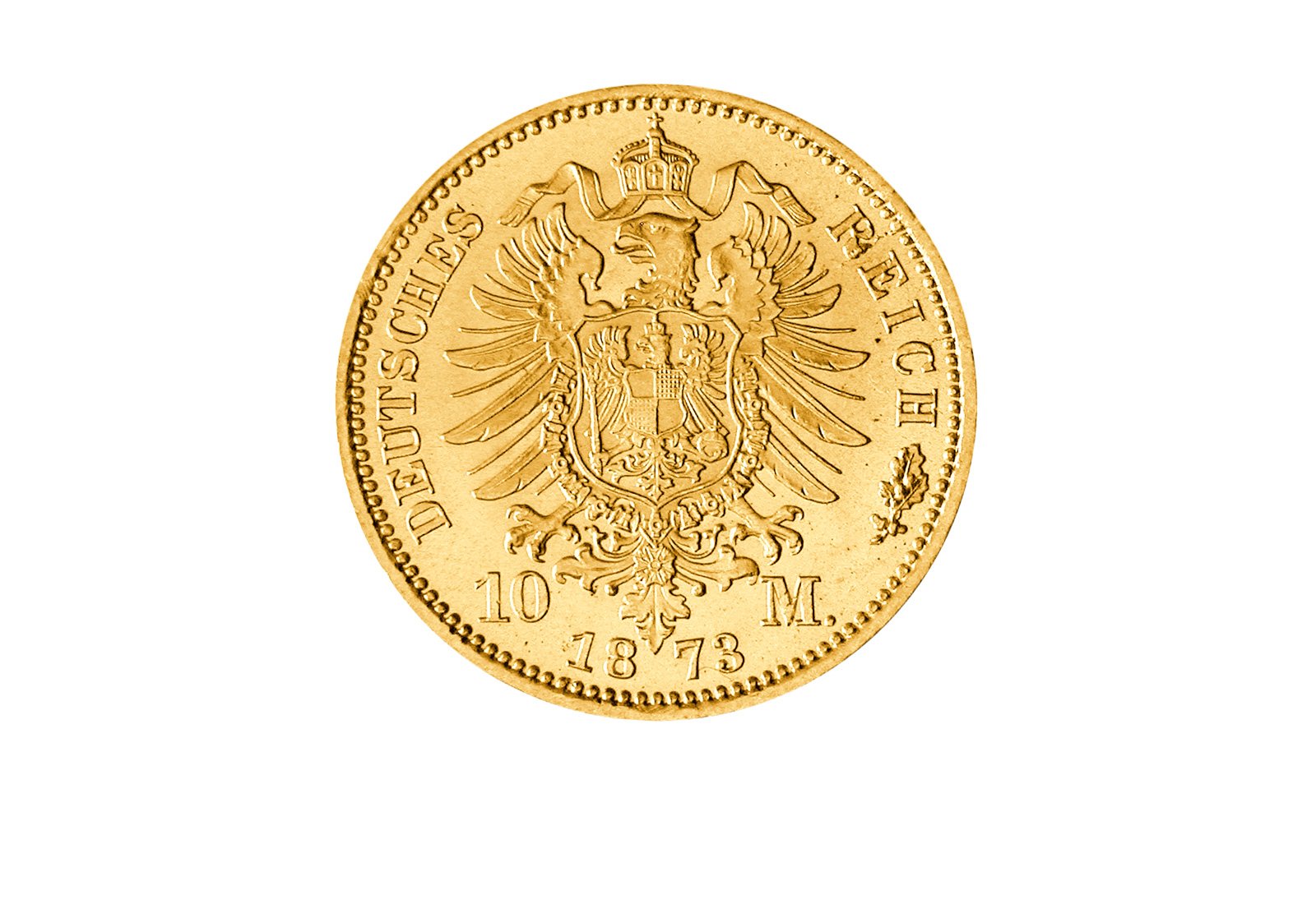 10 Mark 1875-1888 Kaiserreich Friedrich I. Baden Jaeger-Nr.186