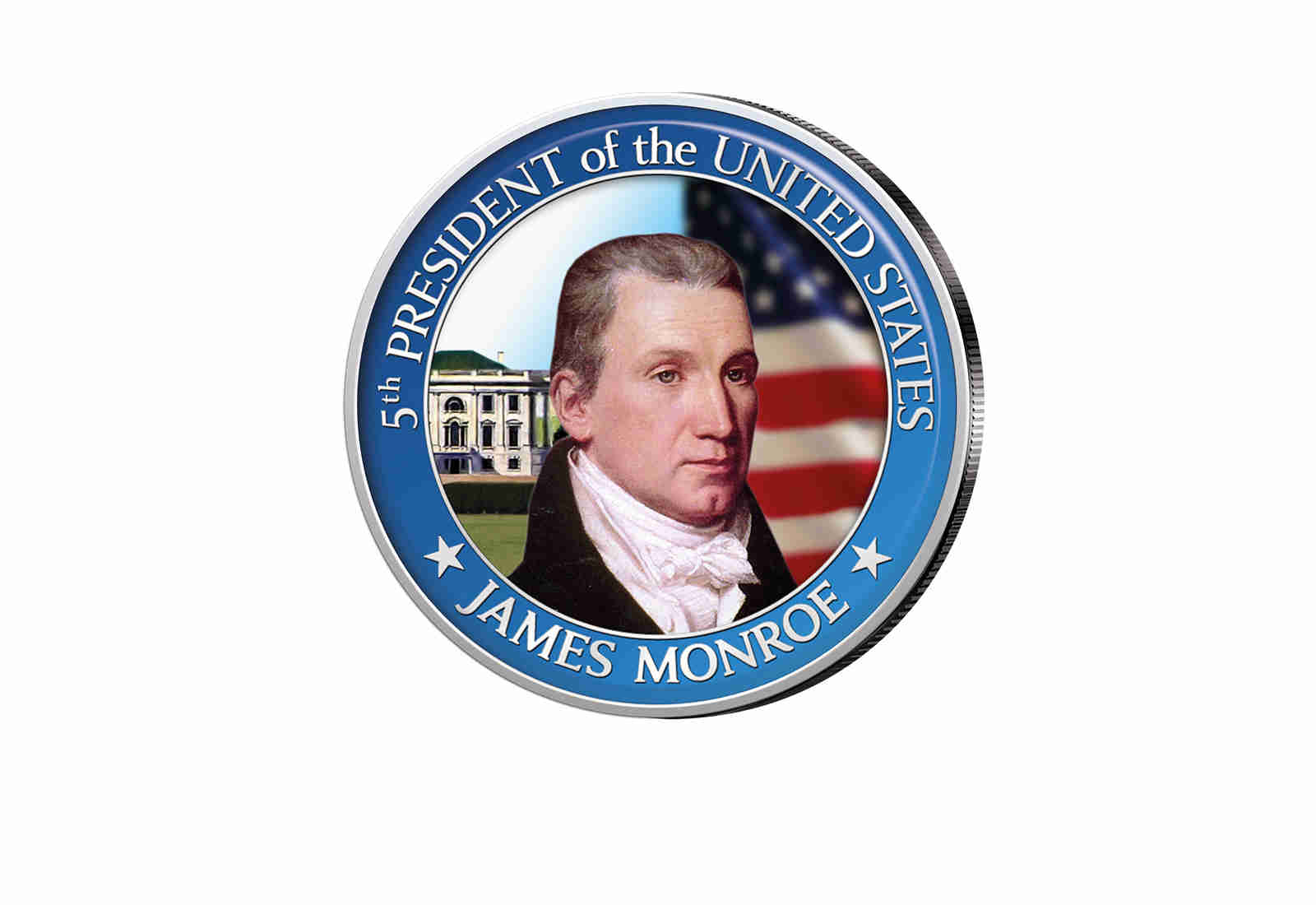 ½ Kennedy-Dollar USA mit Farbapplikation James Monroe Serie: Presidents of the US