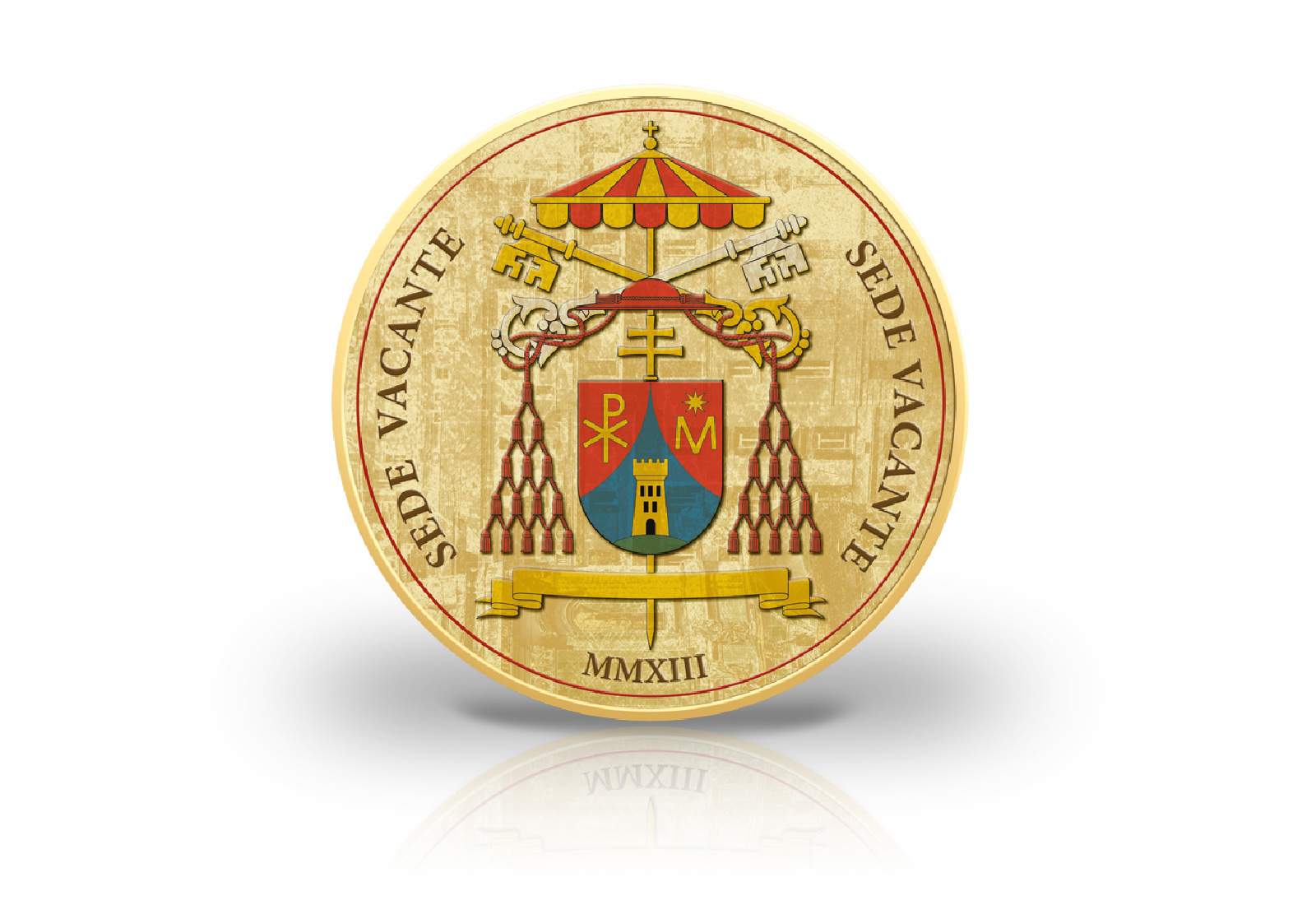 Numisbrief Vatikan 2013 grauer Taube mit 2 Euro Sedisvakanz mit Farbmotiv