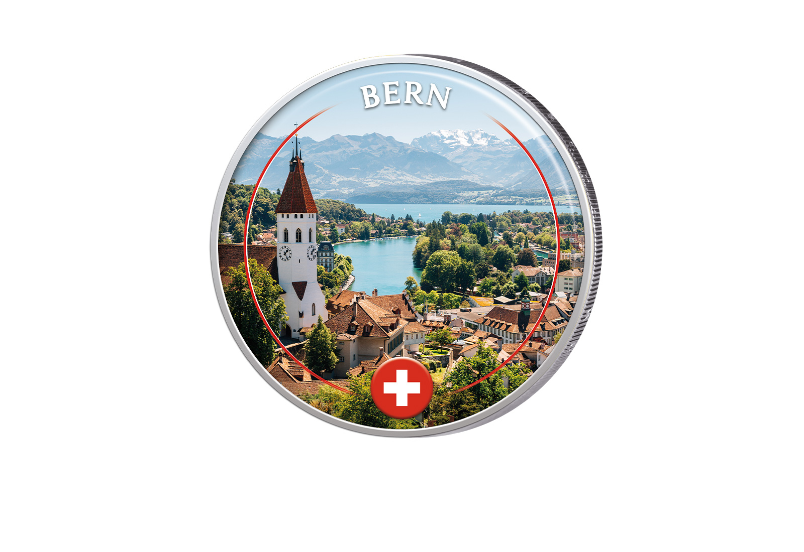 2 Euro mit Farbapplikation Bern - Schweiz