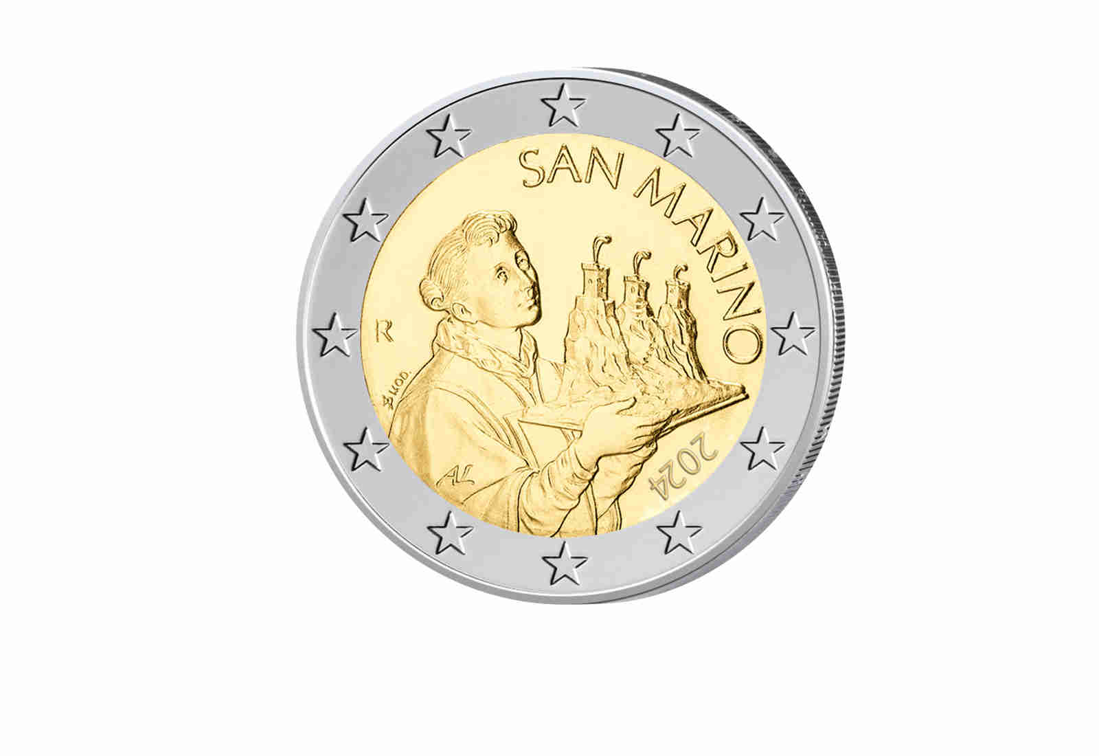 2 Euro 2024 San Marino Kursmünze Der heilige Marinus
