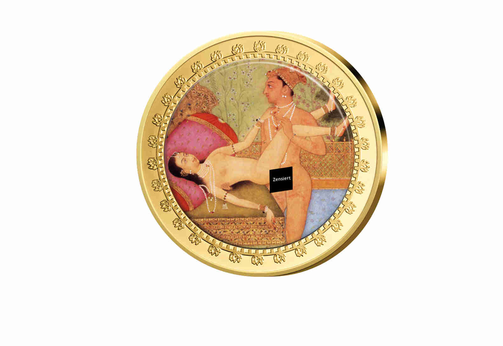 Kamasutra Farbapplikation Motiv Die erhobene Stellung
