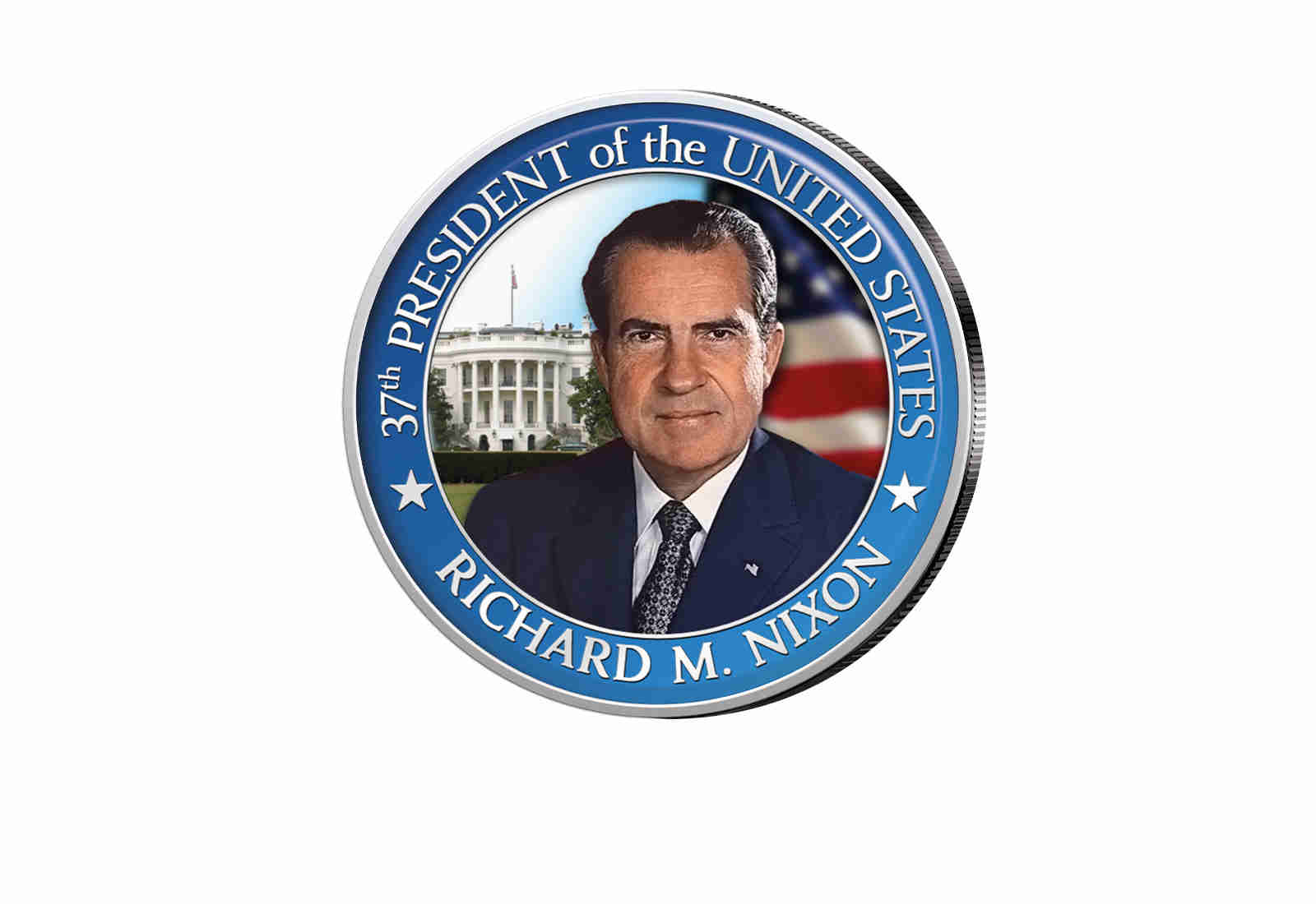 ½ Kennedy-Dollar USA mit Farbapplikation Richard M. Nixon