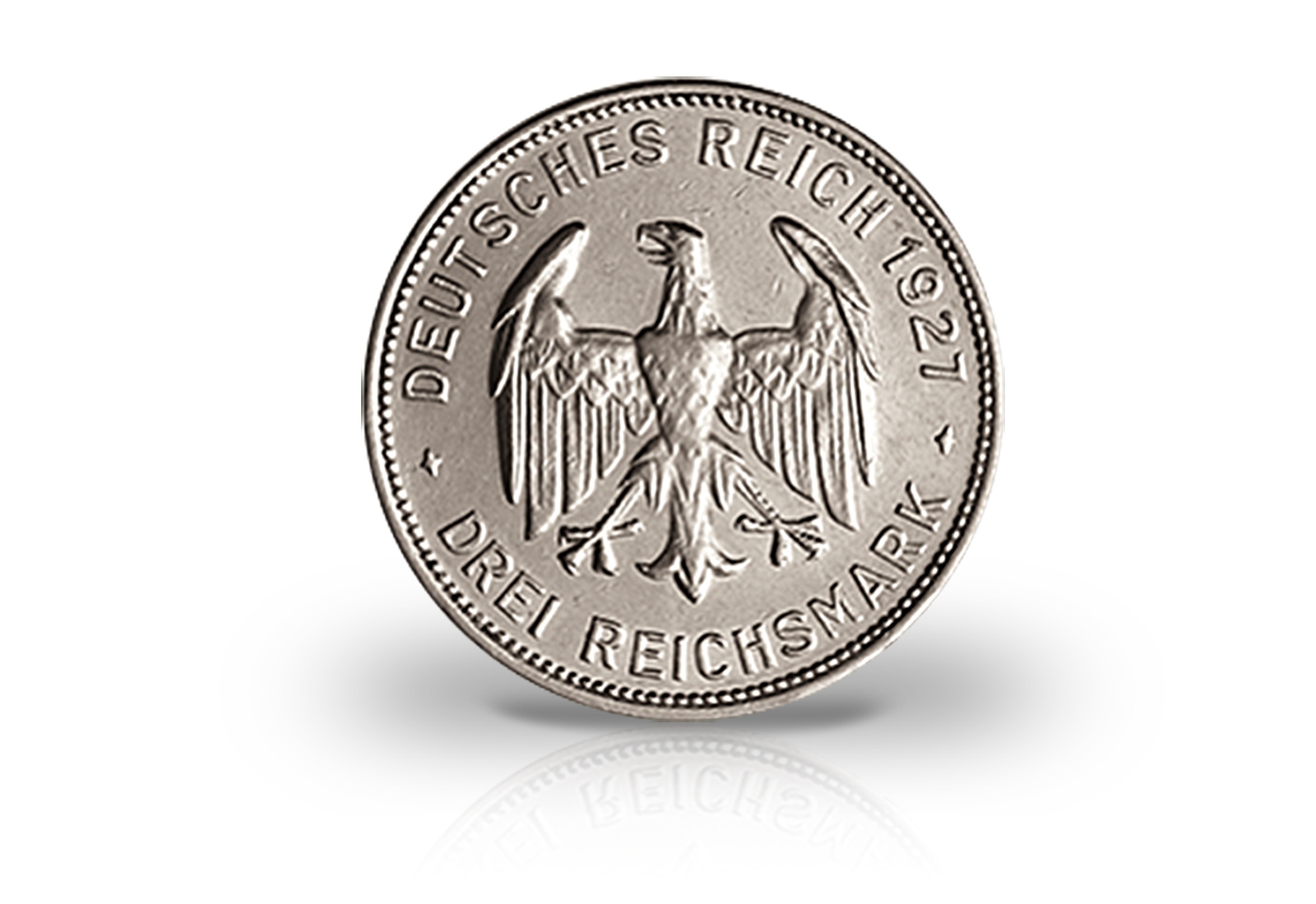 3 Reichsmark Silbermünze 1927 Weimarer Republik Uni Tübingen Jaeger-Nr. 328