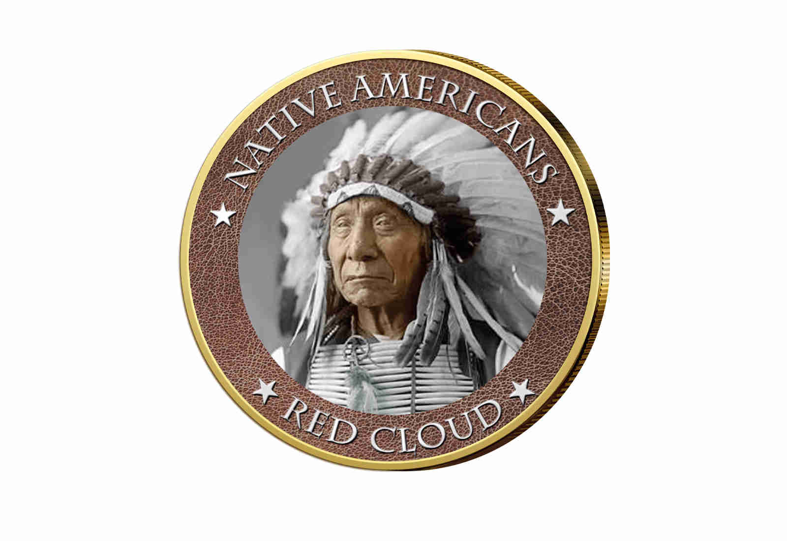1 Dollar USA Sacagawea Red Cloud mit Farbmotiv