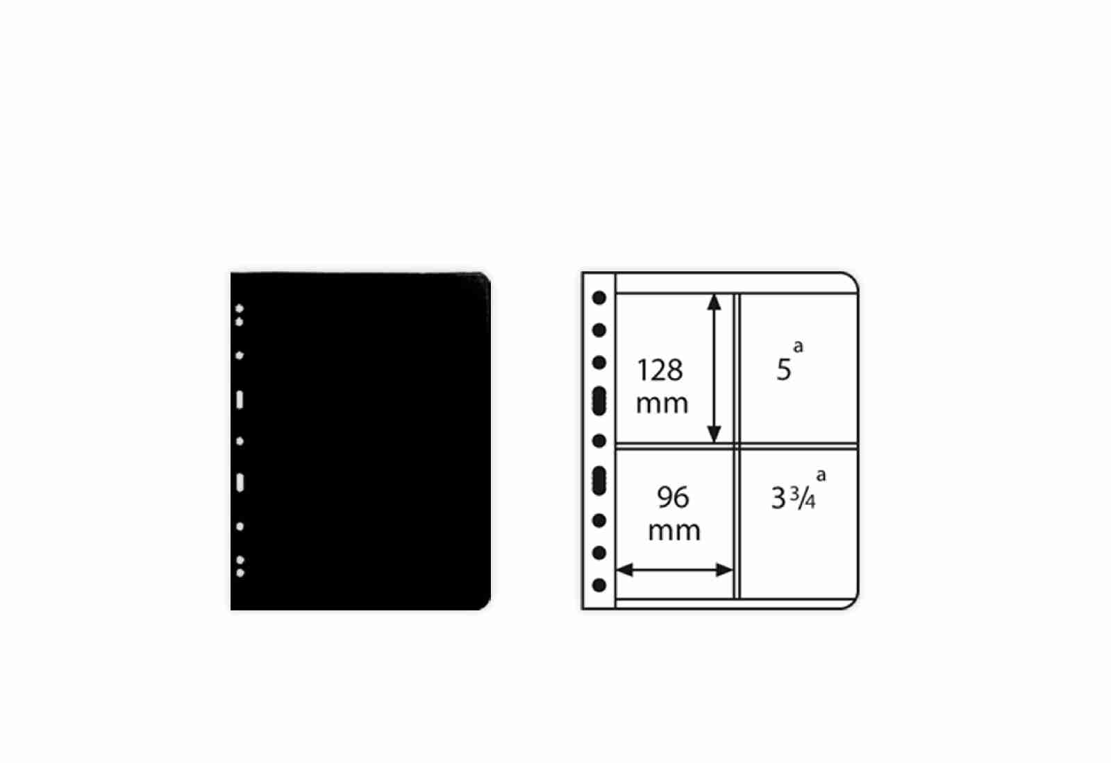 VARIO-Hüllen mit 2er-Einteilung (schwarz)