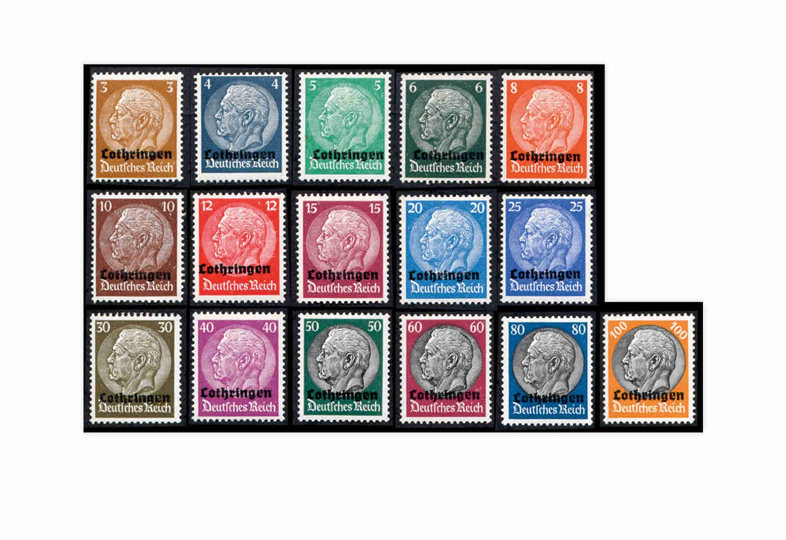 Lothringen Mi.Nr. 1/16 postfrisch Deutsche Besetzung