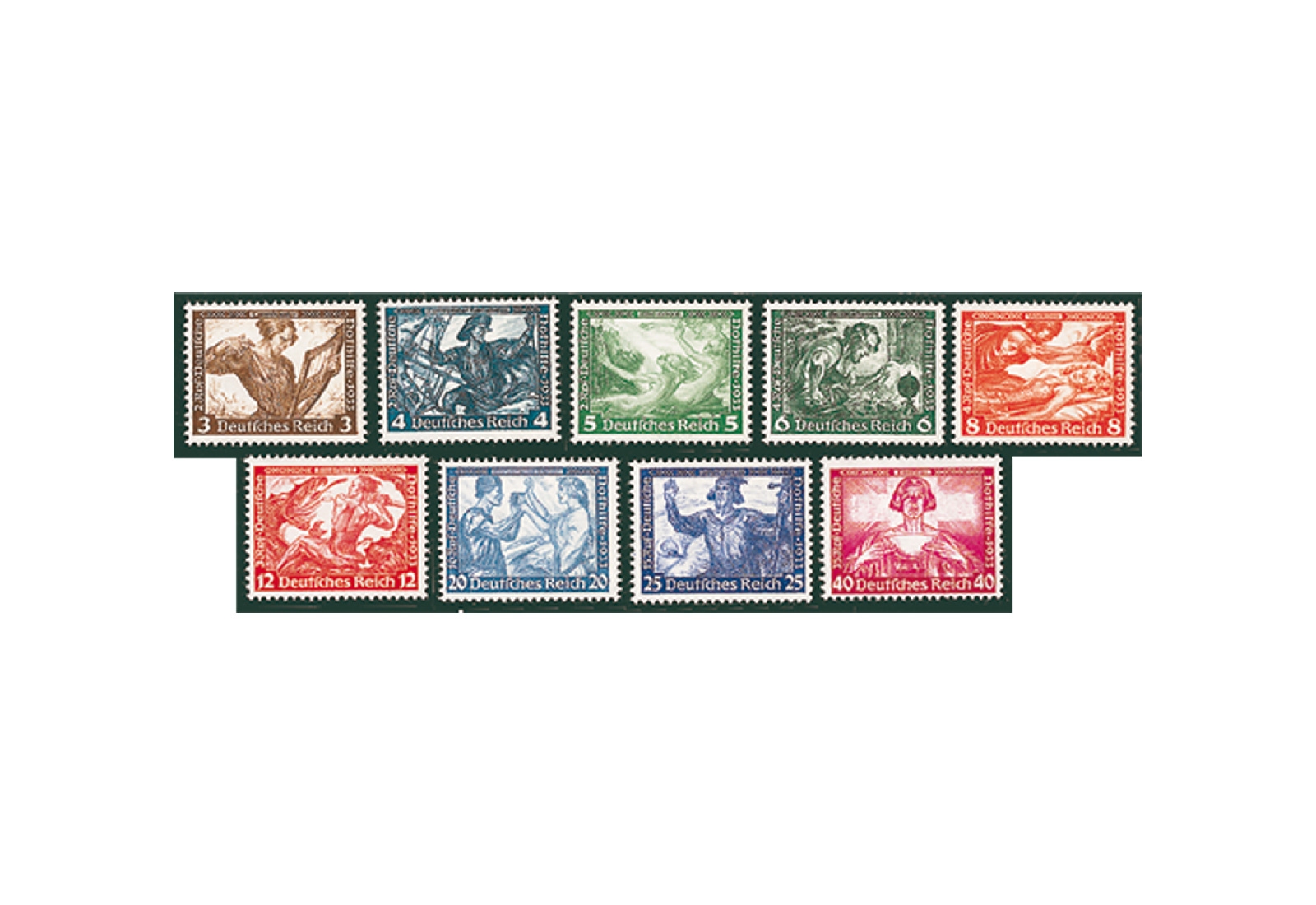 Deutsches Reich Wagner-Satz 1933 Mi.Nr. 499/507 postfrisch geprüft