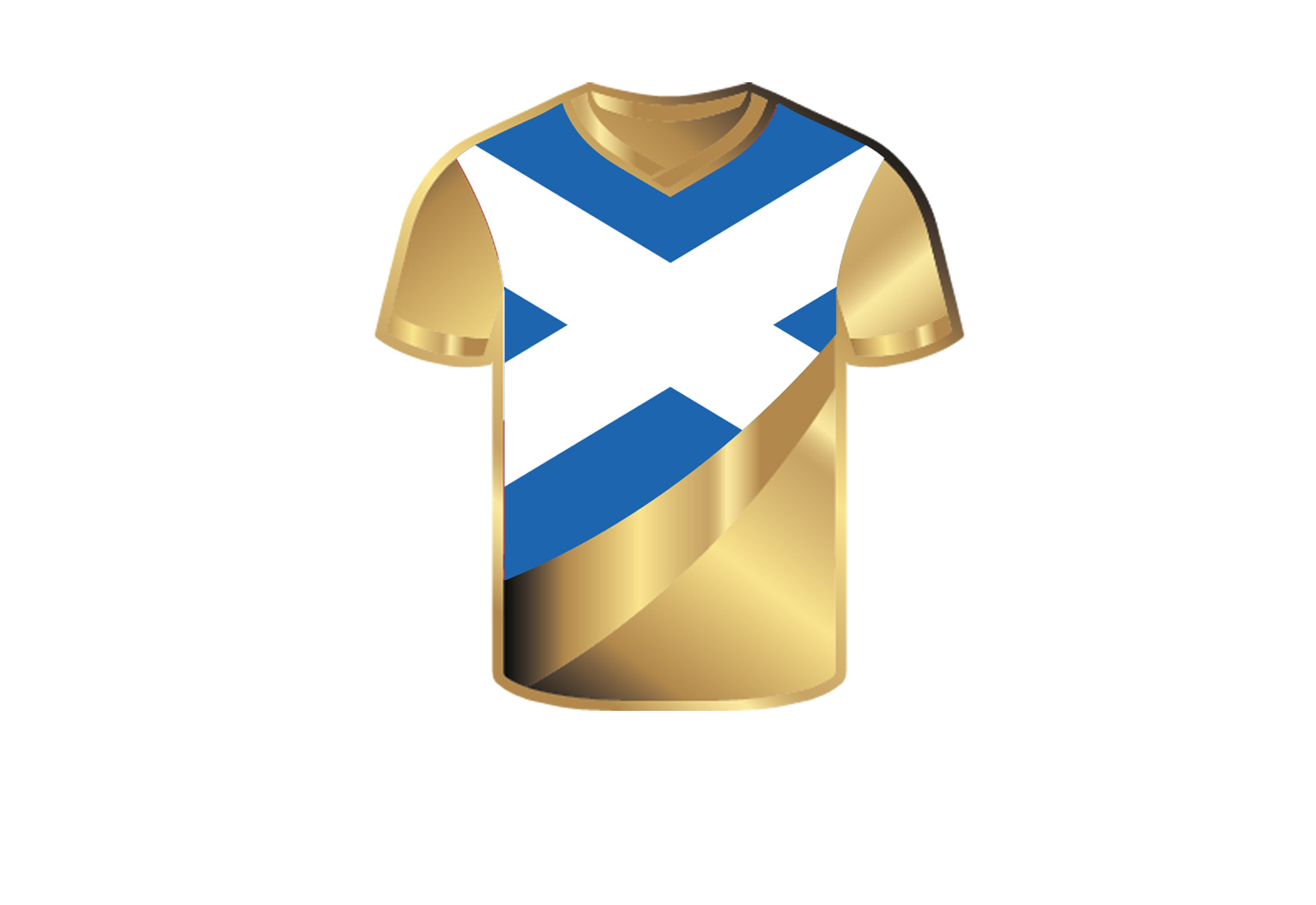 Goldmünze Motiv "Trikot Schottland" im Geschenketui