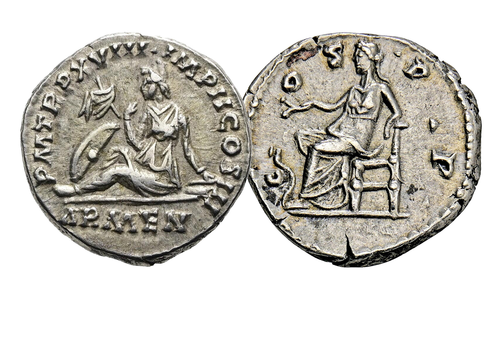  Silber Denare Marcus Aurelius & Commodus 161 - 192 n.Chr.