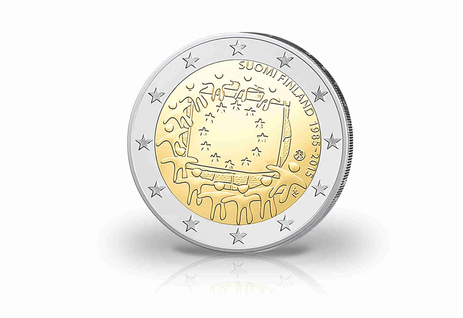 2 Euro 2015 Finnland Gemeinschaftsausgabe Europa Flagge