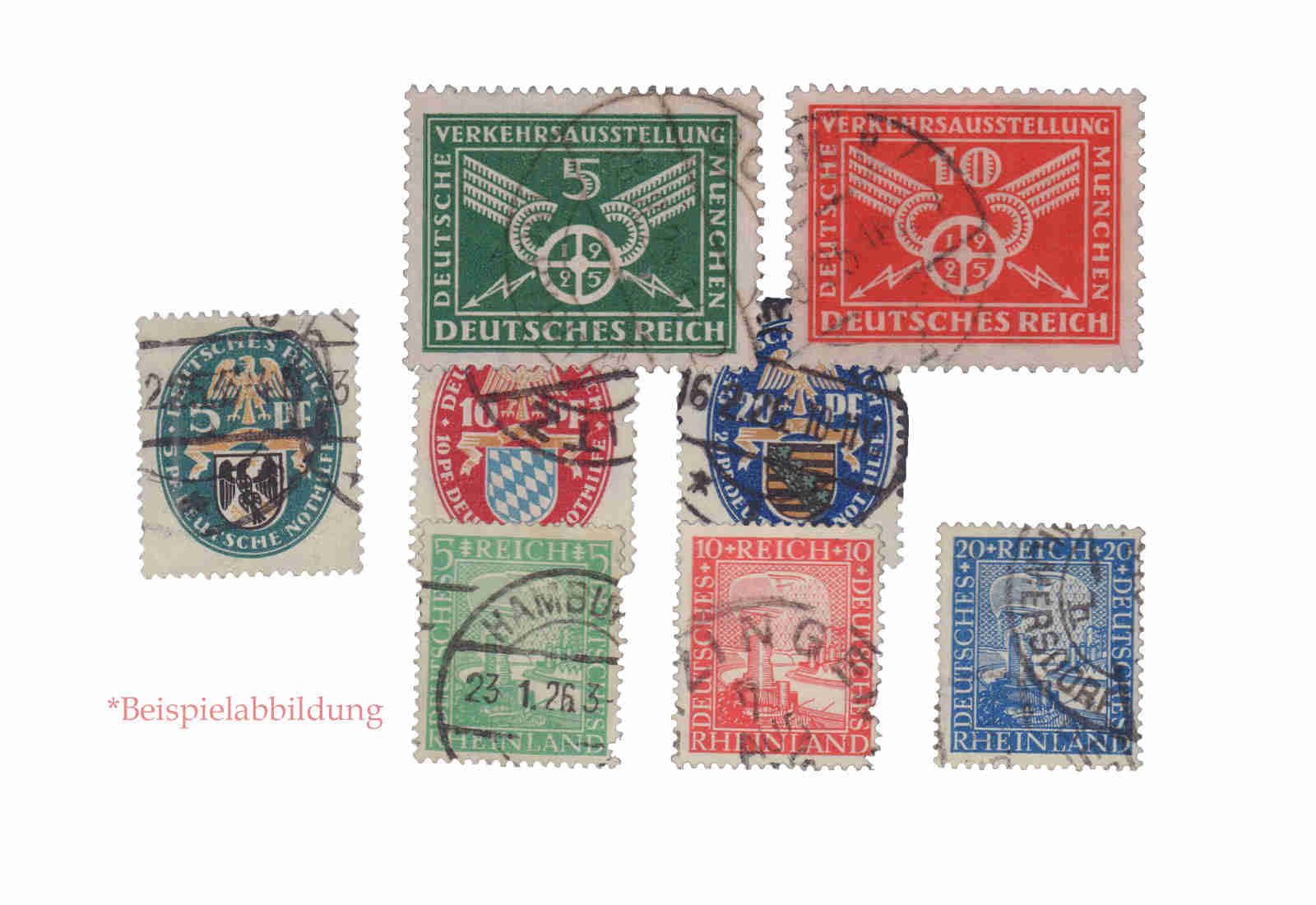DR Jahrgang 1925 gest. 8 Marken MiNr 370-377