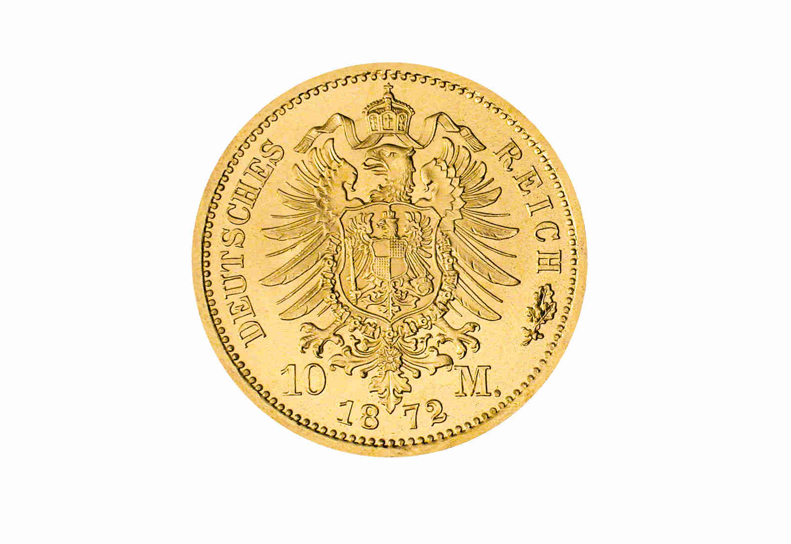 10 Mark Goldmünze 1872  Deutsches Kaiserreich Preußen Kaiser Wilhelm I. st