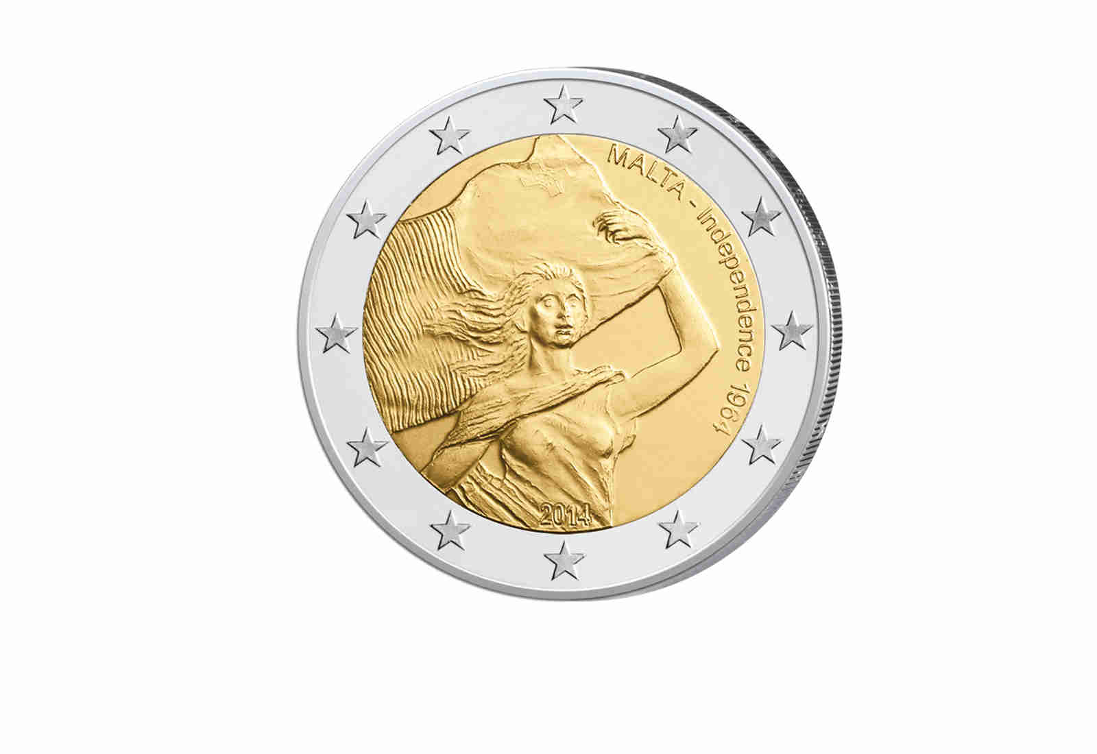 2 Euro 2014 Malta 50 Jahre Unabhängigkeit von Großbritannien bfr.