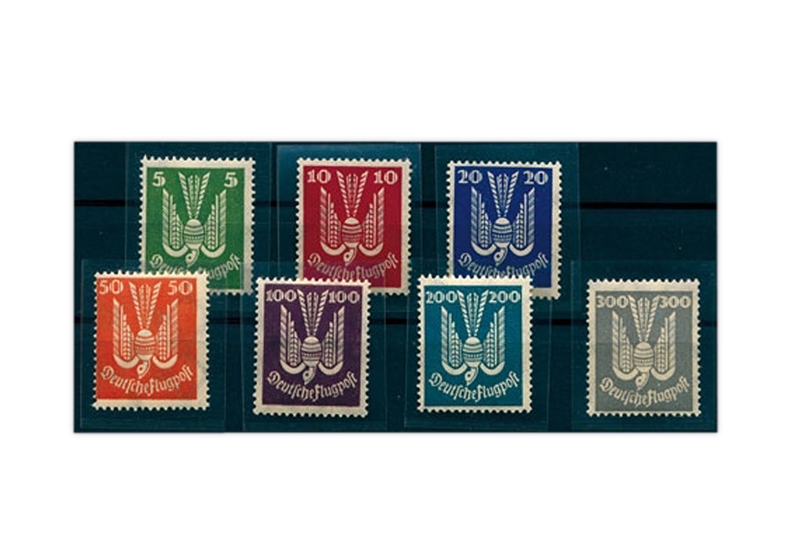 Briefmarken Deutsches Reich 1924 Michel-Nr. 344/50 Falz