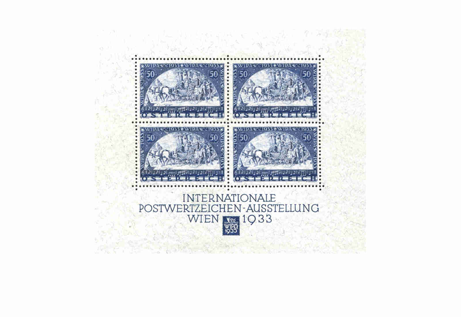Faksimile Österreich 1933 WIPA Block 1