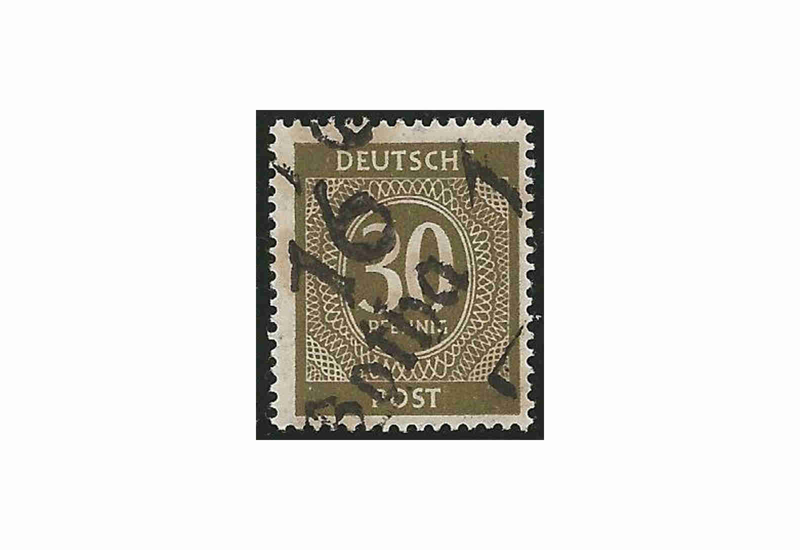 SBZ Bezirkshandelstempel - Ziffernausgaben 1948 Michel Nr. I p gestempelt geprüft