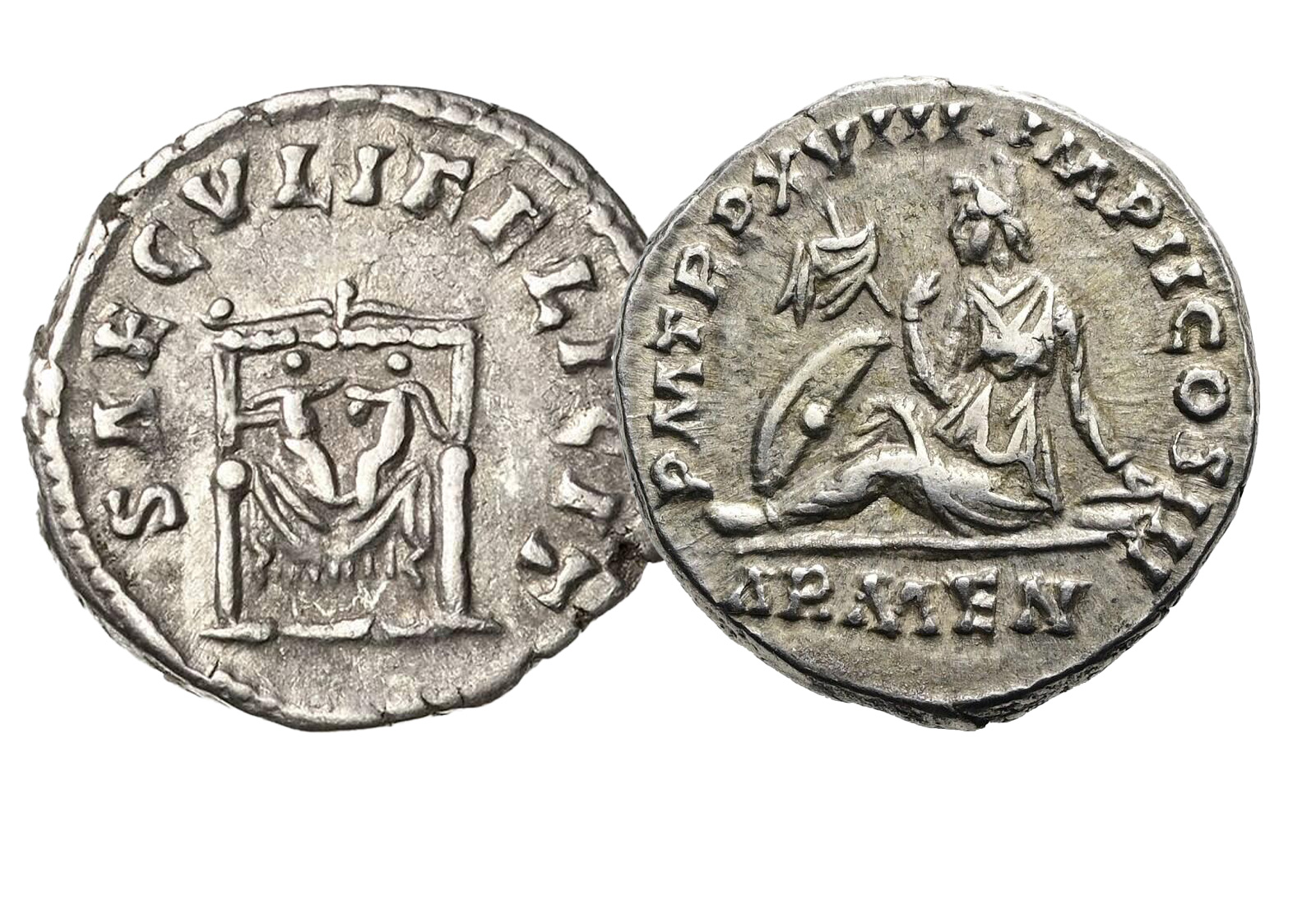 2er-Set Römisches Reich Marcus Aurelius & Faustina Filia