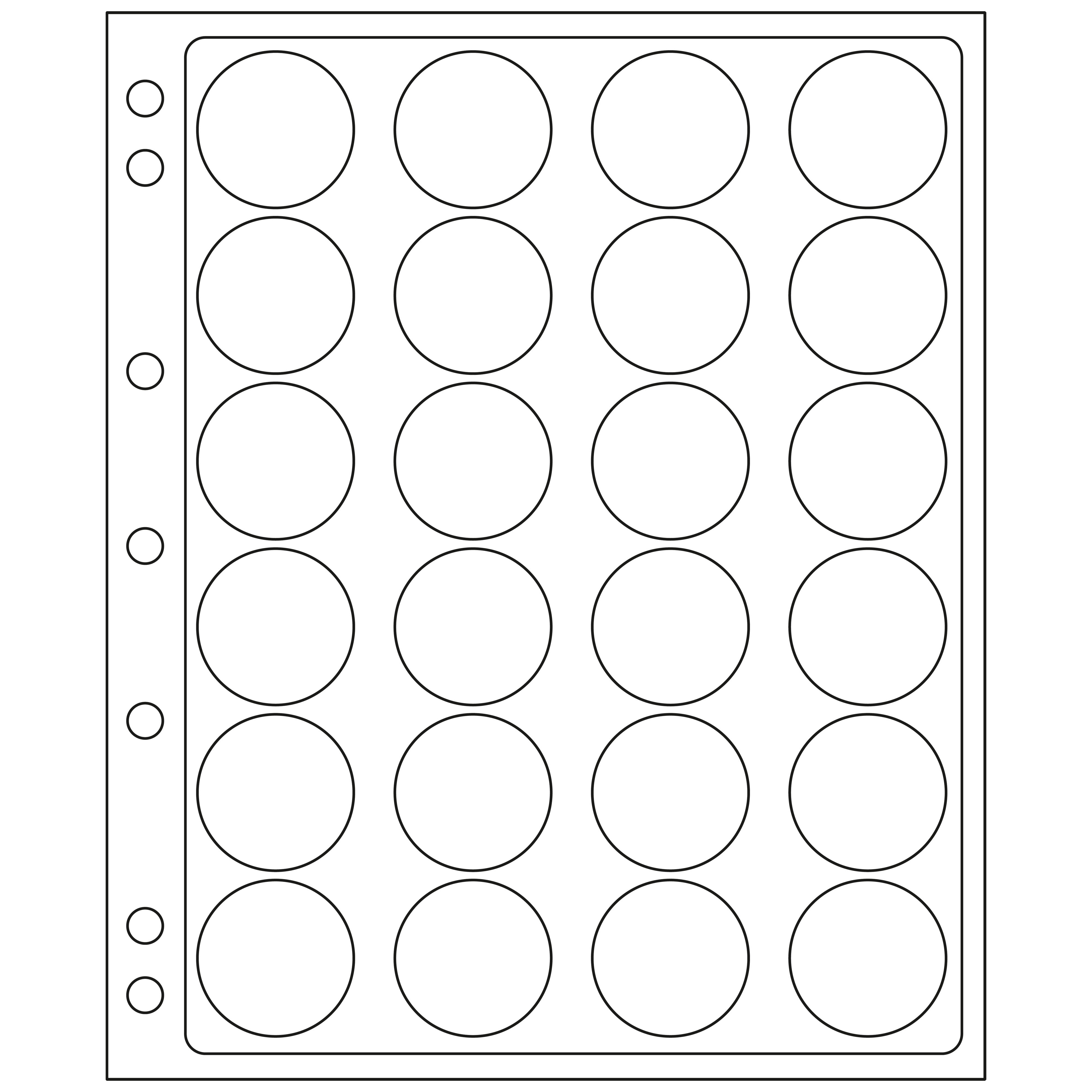 Münzhüllen ENCAP für 24 Münzen mit ø 34 - 35 mm