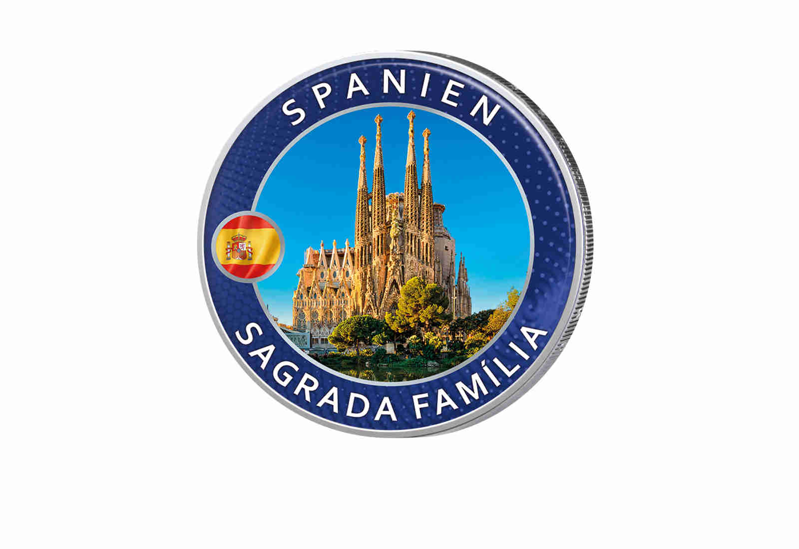 2 Euro mit Farbapplikation Sagrada Familia - Highlights rund um den Globus
