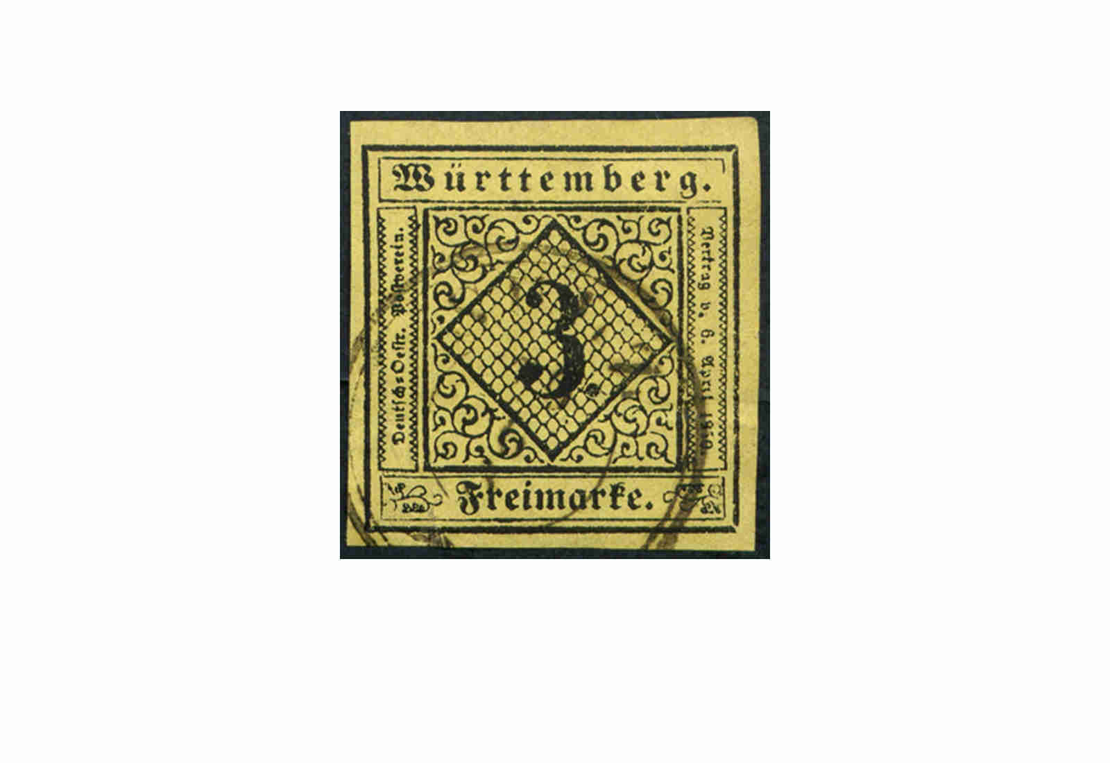 Briefmarke Altdeutschland Württemberg Freimarke 1851 Michel-Nr. 2 gestempelt