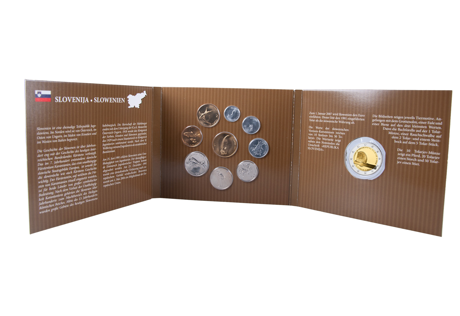 Voreurosatz Slowenien inkl. 2 Euro 2024 250 Jahre National- und Universitätsbibliothek im Blister