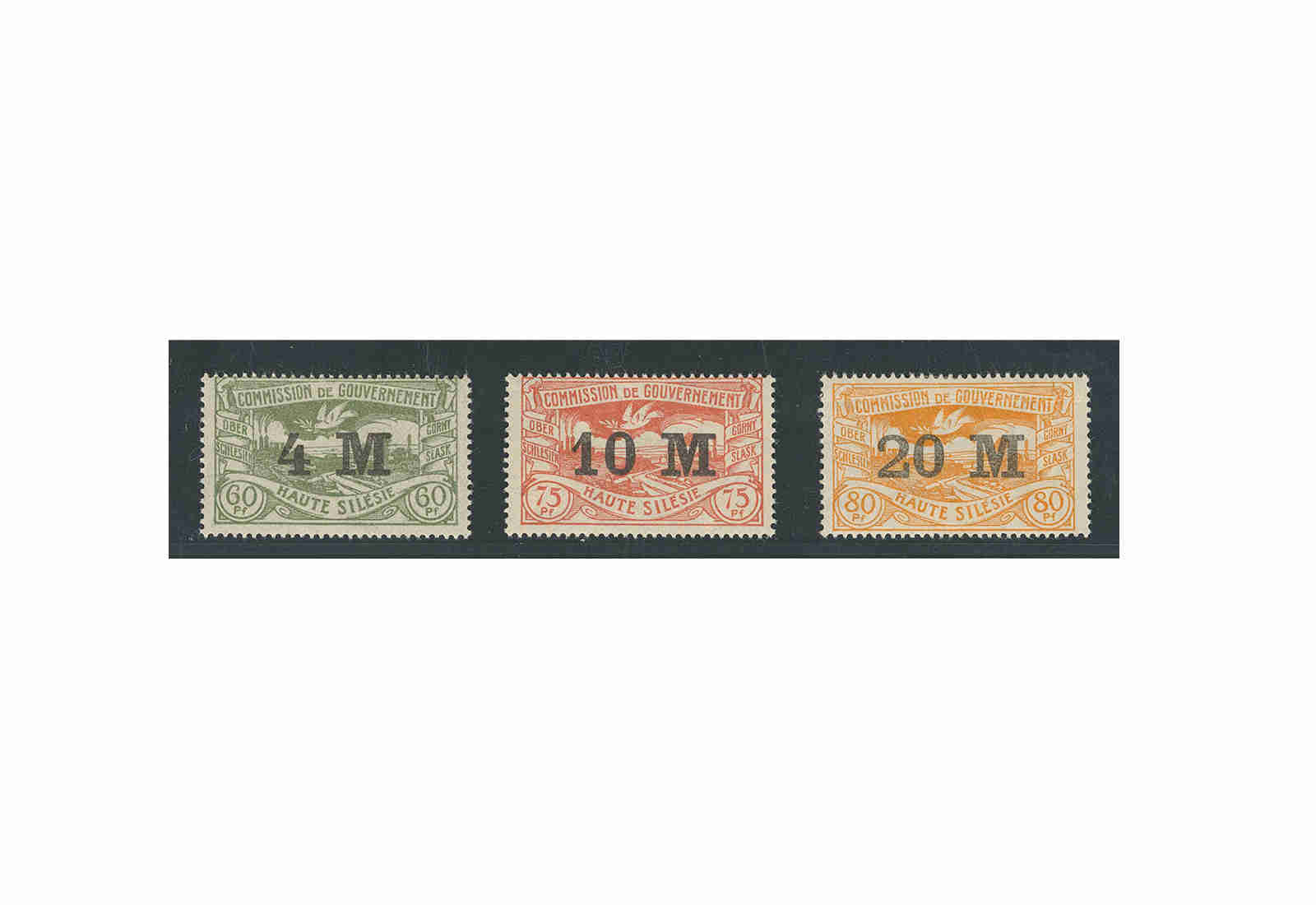 Briefmarken Oberschlesien Dt. Abstimmungsgebiet Mi: 41-43 **