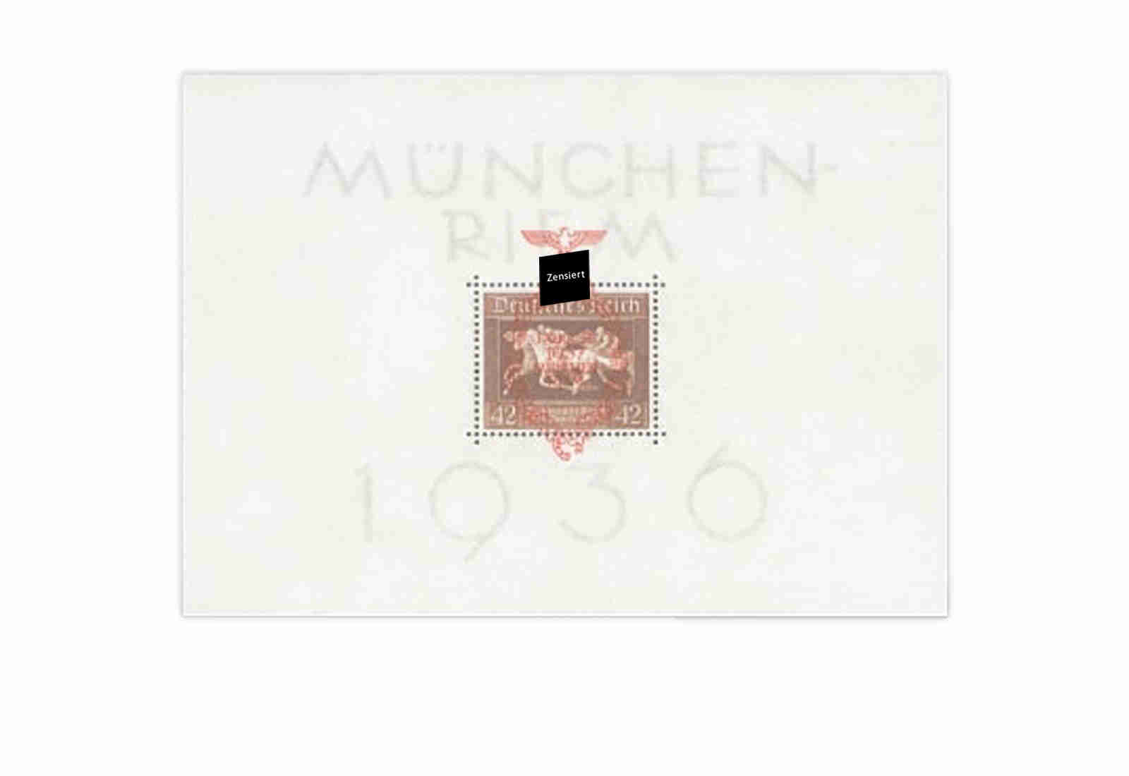 Briefmarken Deutsches Reich Braunes Band 1937 Block 10 postfrisch