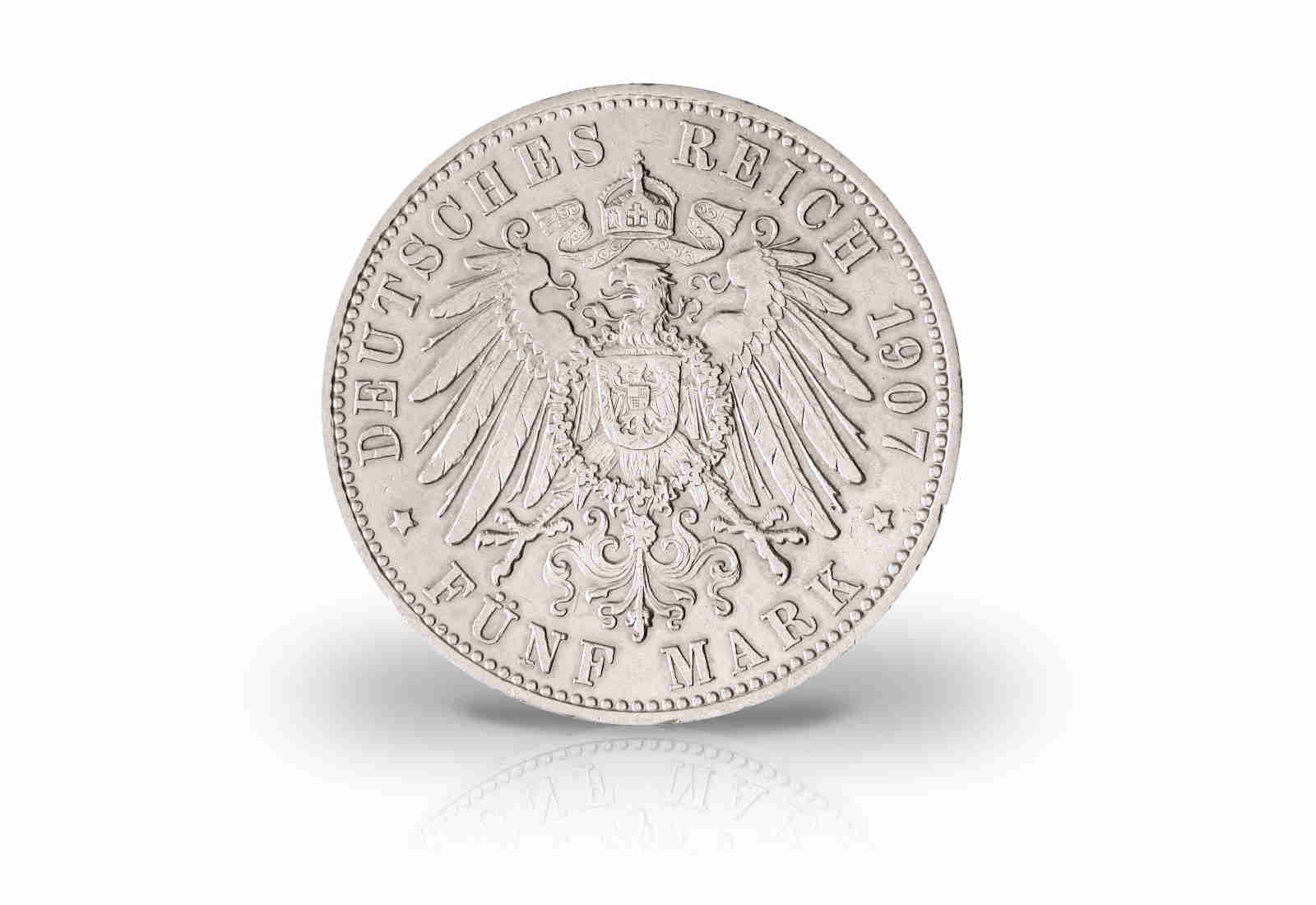 5 Mark 1902-1907 Deutsches Kaiserreich Baden Großherzog Friedrich I. Jaeger-Nr. 33