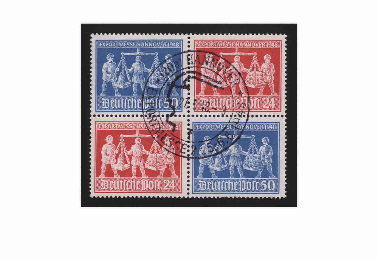 Alliierte Besetzung Exportmesse Hannover 1948 Mi.Nr. 969/970 VZd 1 gestempelt