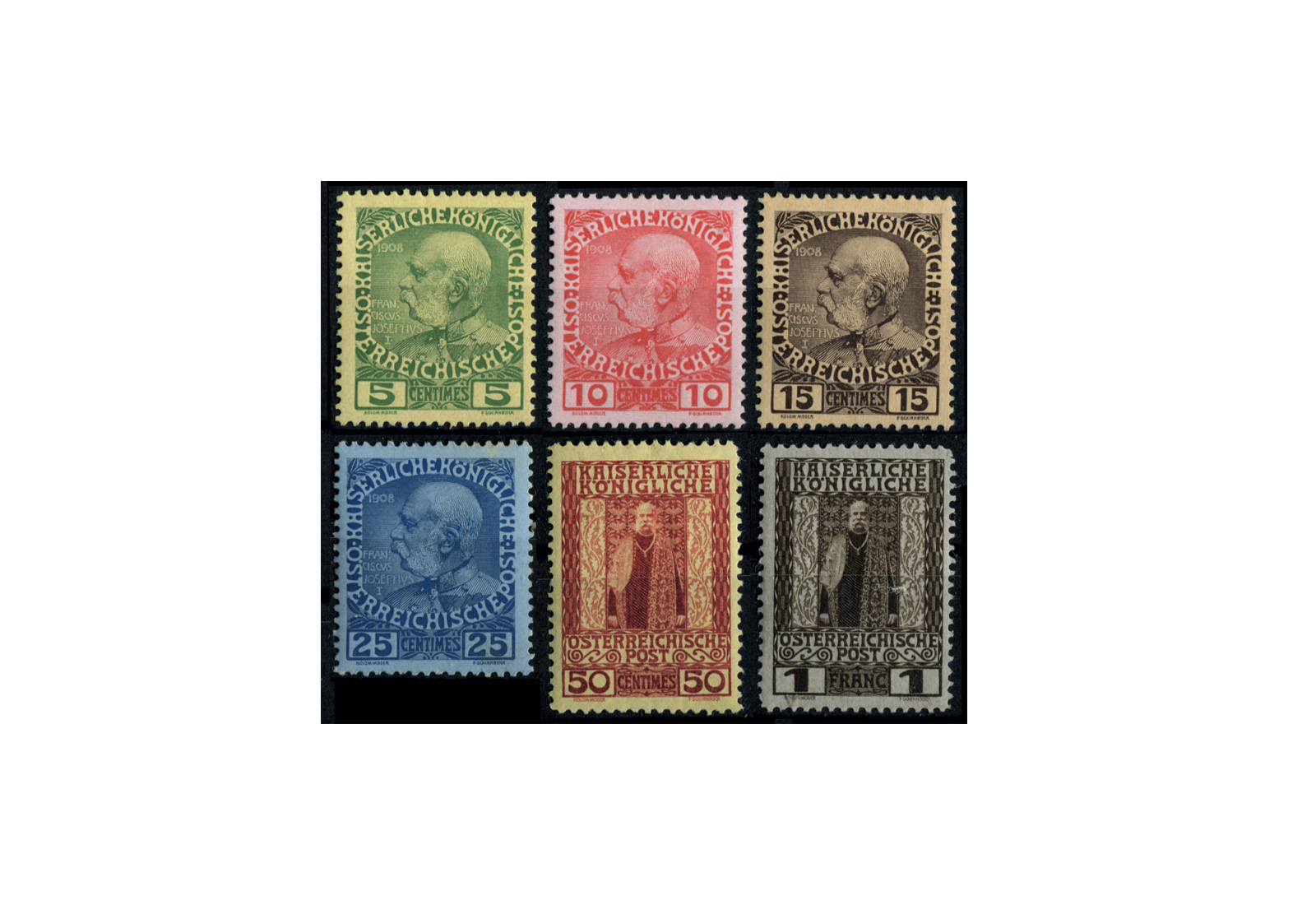 Kreta Freimarke 1908 Mi.Nr. 17/22 Falz