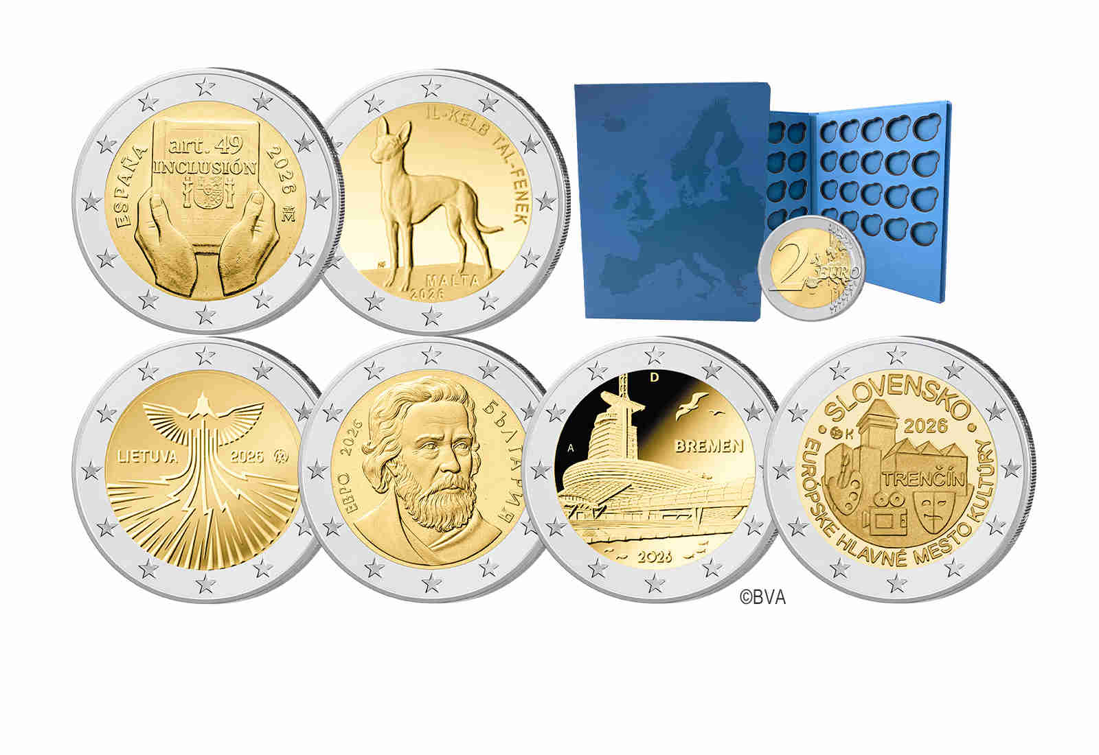 2-Euro-Spar-Set 2026 mit Sammelalbum