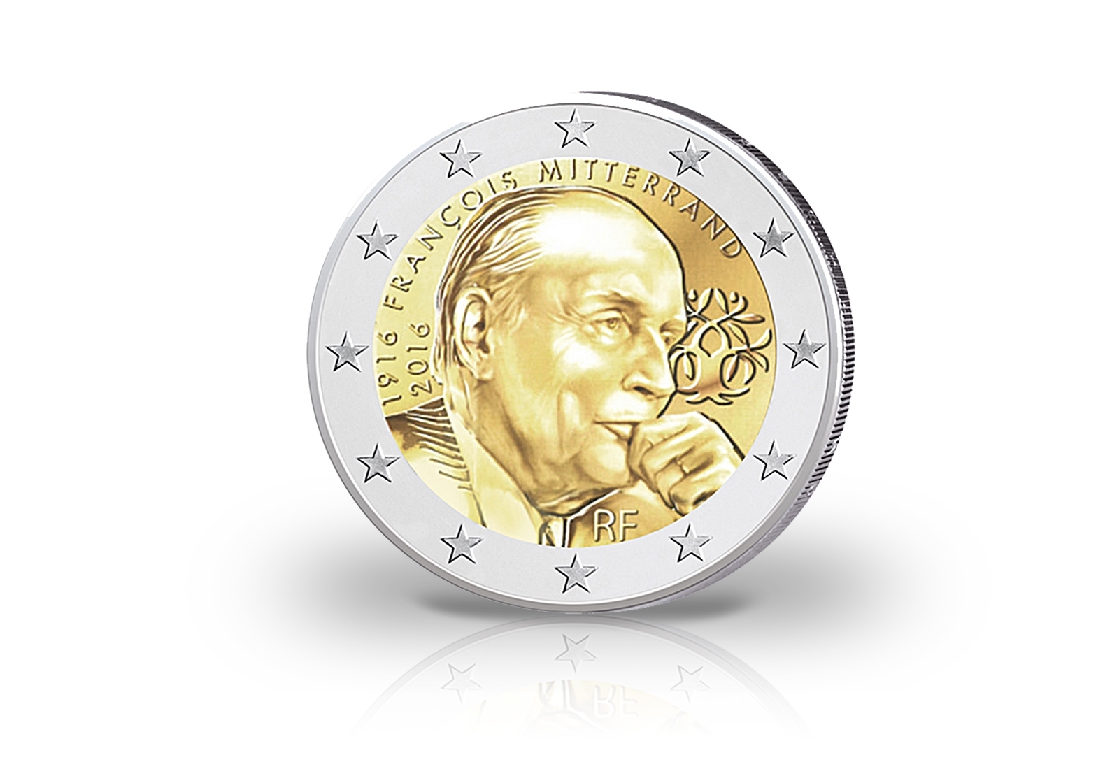 2 Euro 2016 Frankreich 100. Geburtstag Francois Mitterrand