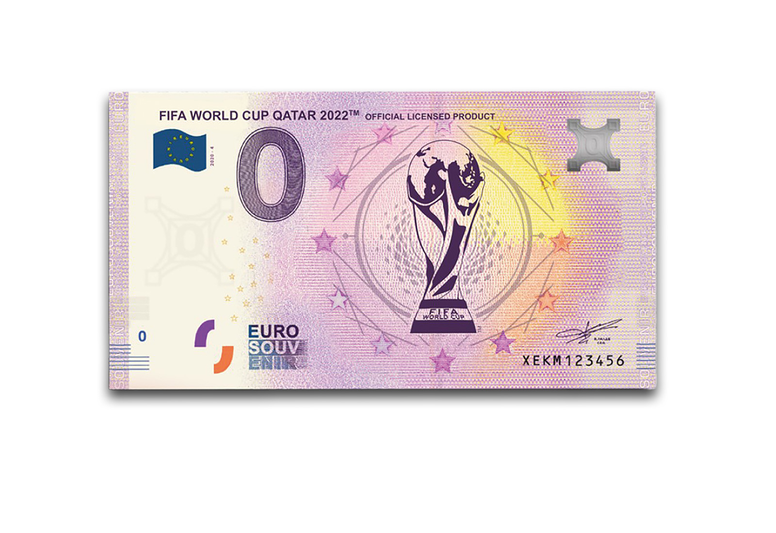 0 Euro Banknote World Cup Pokal
