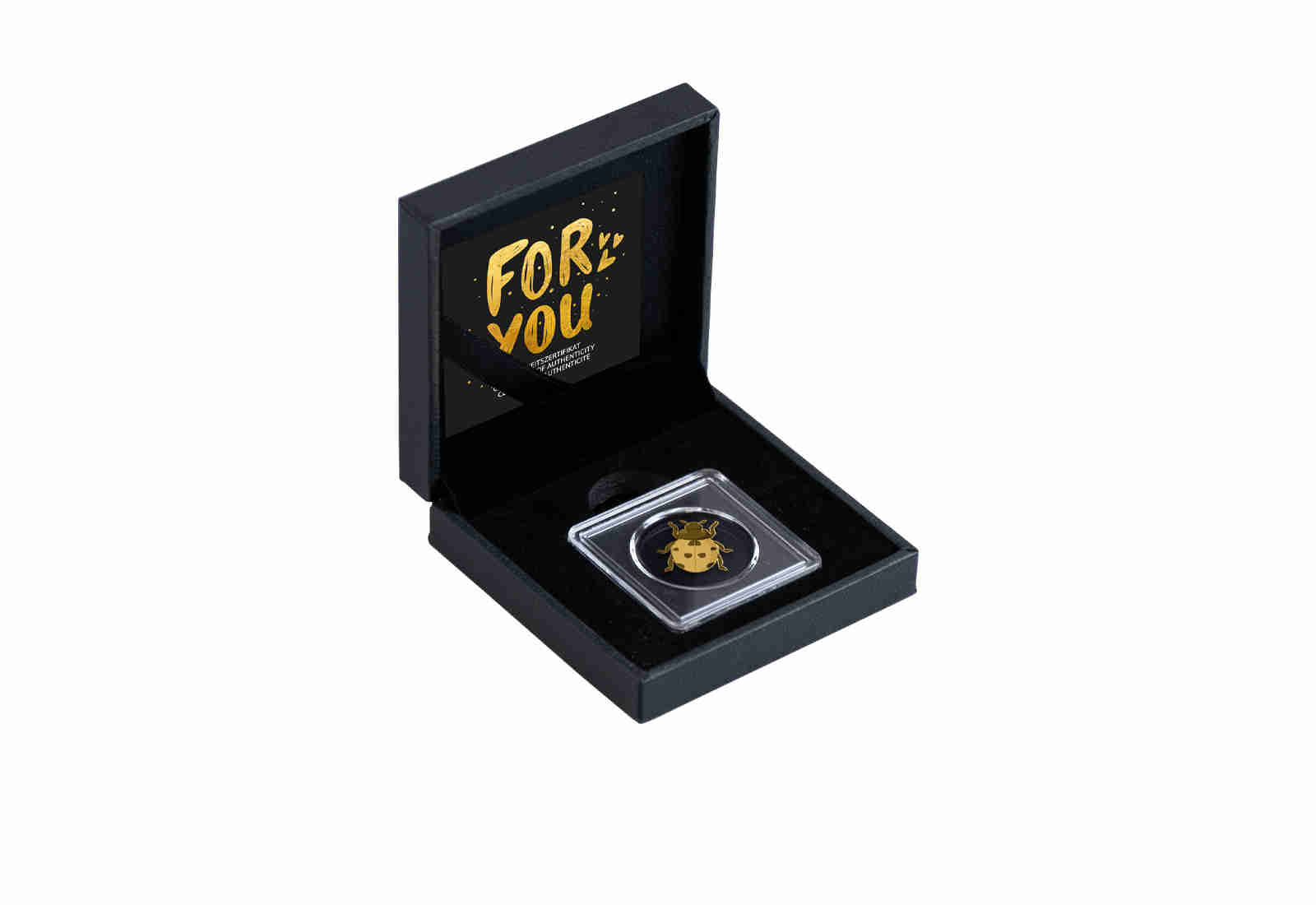 Goldmünze Motiv Marienkäfer Glück 999/1000 Gold Geschenk