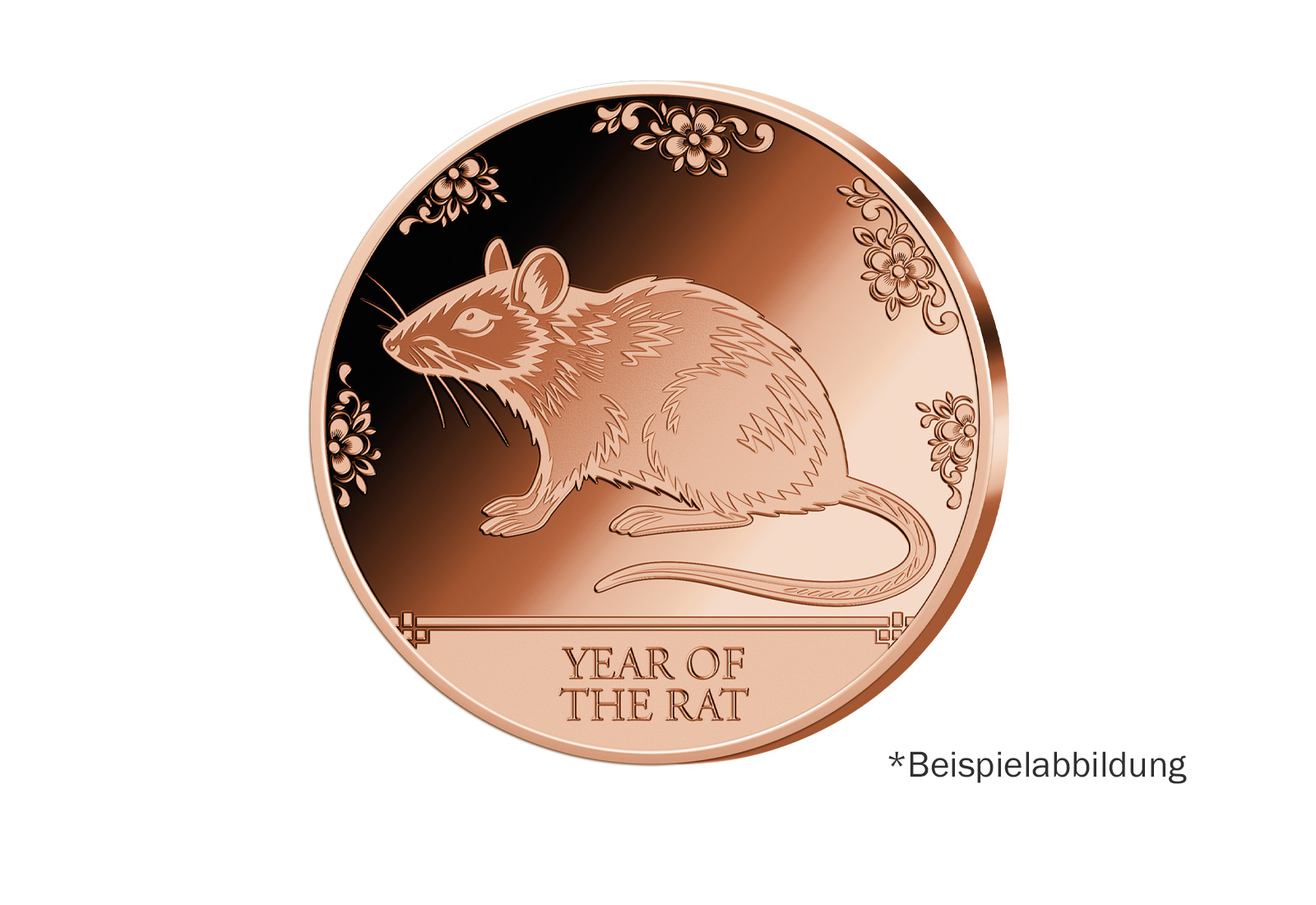 Neuprägung 1 oz 999/1000 Kupfer China Tierkreiszeichen Jahr der Ratte